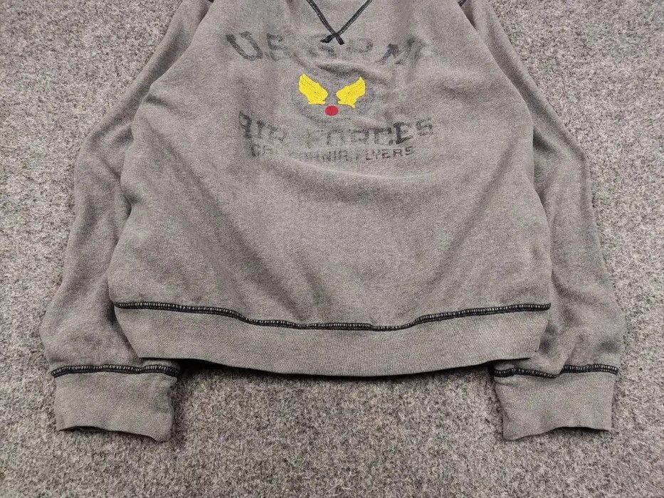Vintage Vintage 80's Air Force US Army Gray Crew Chek Sweatshirt Size US L / EU 52-54 / 3 - 4 Thumbnail