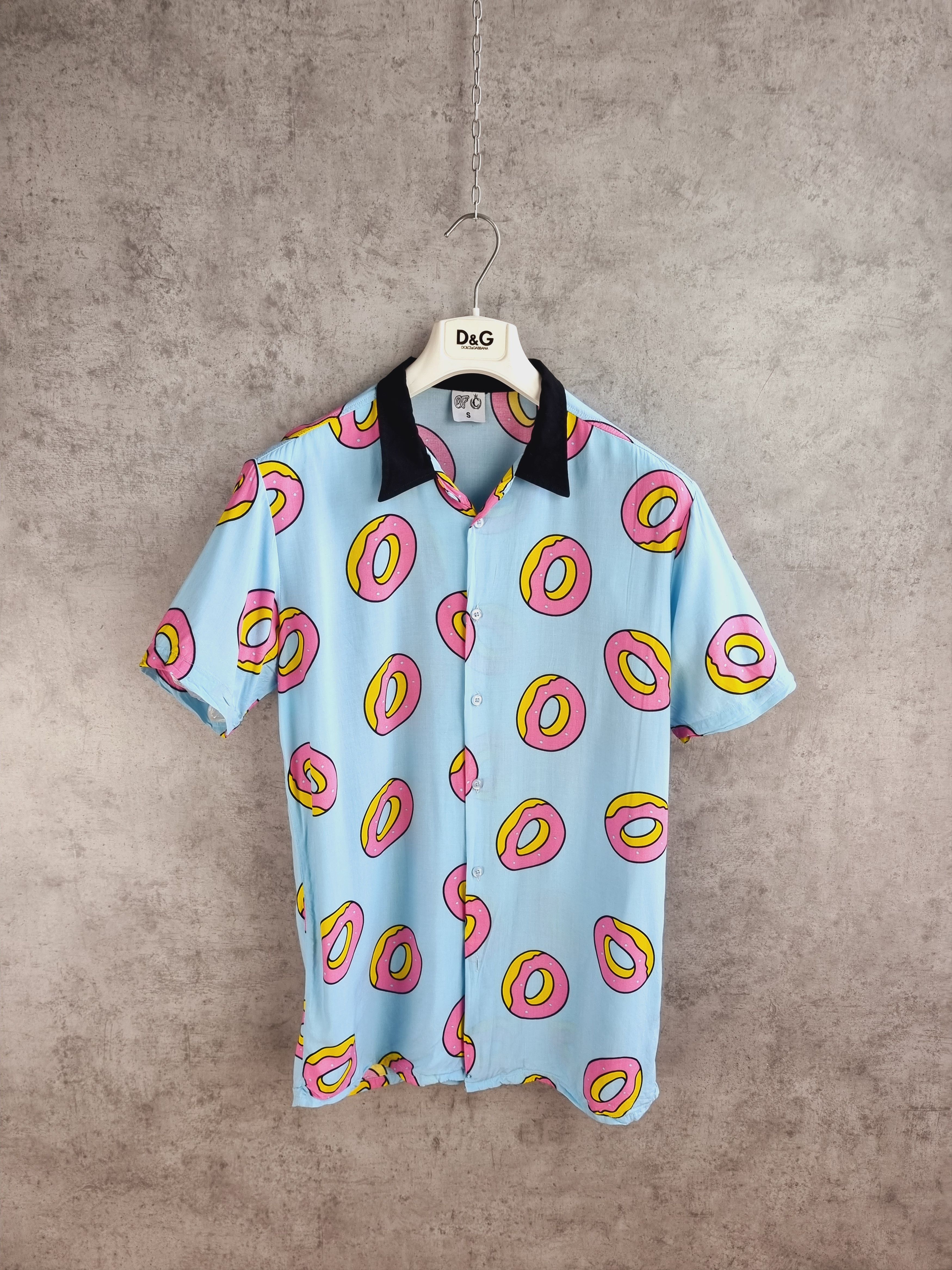 Golf Wang × Odd Future × Tyler The Creator Rare GOLF WANG Rayon Donuts Shirt Tyler OFWGKTA Size US S / EU 44-46 / 1 - 9 Thumbnail
