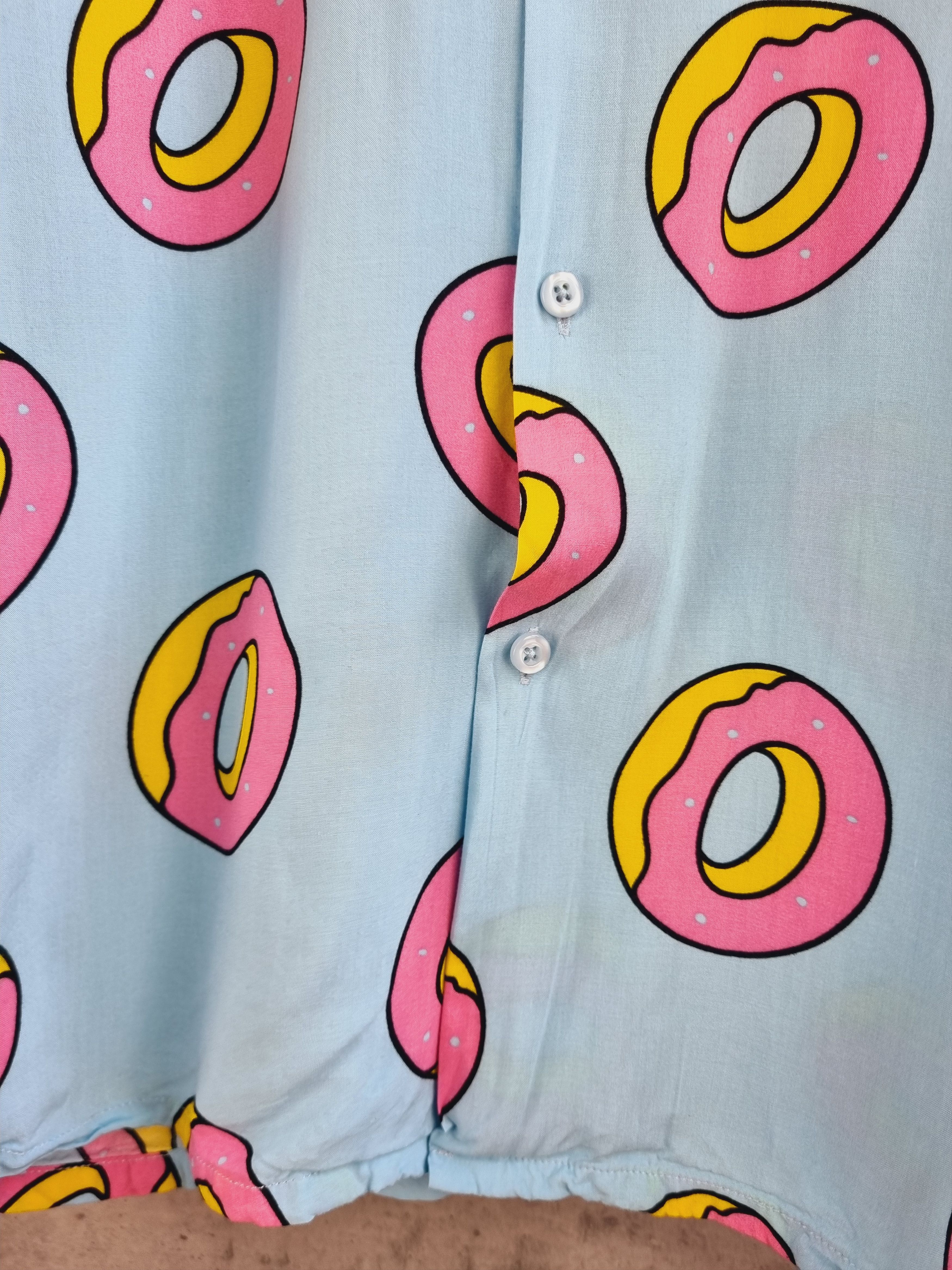 Golf Wang × Odd Future × Tyler The Creator Rare GOLF WANG Rayon Donuts Shirt Tyler OFWGKTA Size US S / EU 44-46 / 1 - 7 Thumbnail