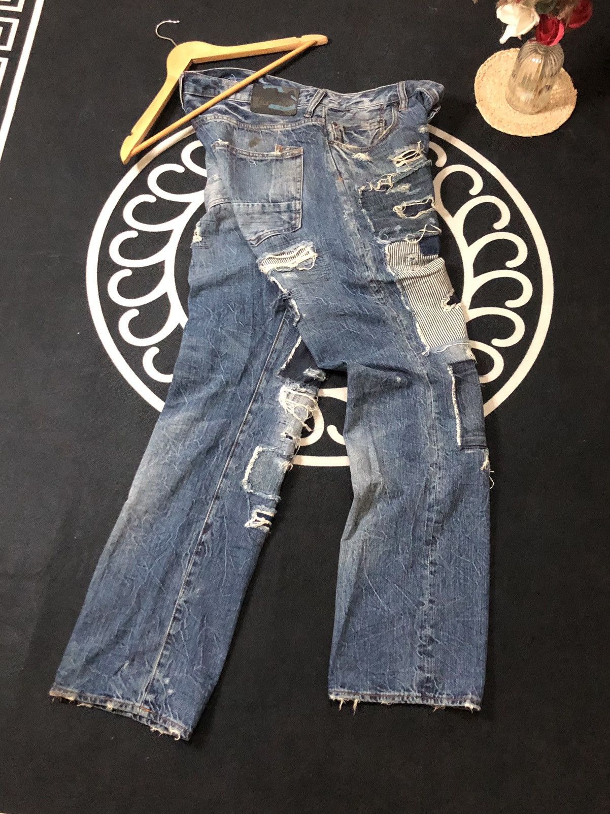 Prps CRAZY PRPS FALL ‘15 BORO PATCHWORK DISTRESSED DENIM Size US 38 / EU 54 - 2 Thumbnail