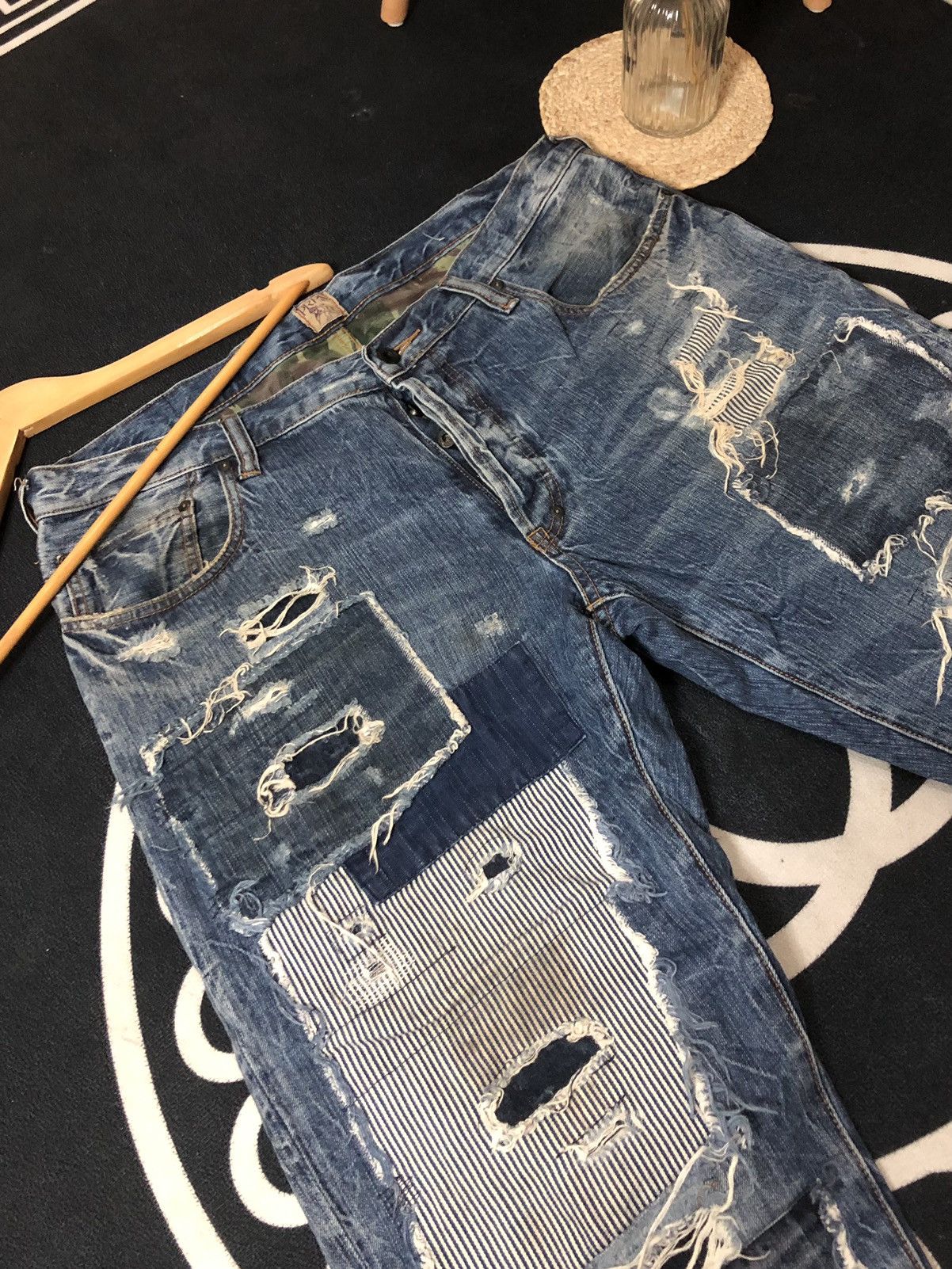 Prps CRAZY PRPS FALL ‘15 BORO PATCHWORK DISTRESSED DENIM Size US 38 / EU 54 - 9 Thumbnail