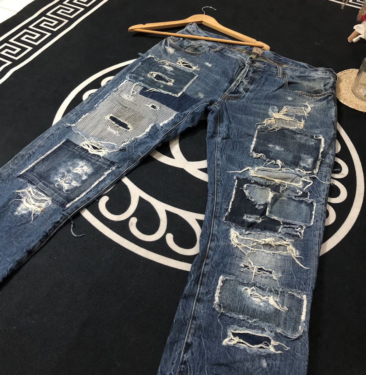Prps CRAZY PRPS FALL ‘15 BORO PATCHWORK DISTRESSED DENIM Size US 38 / EU 54 - 1 Thumbnail