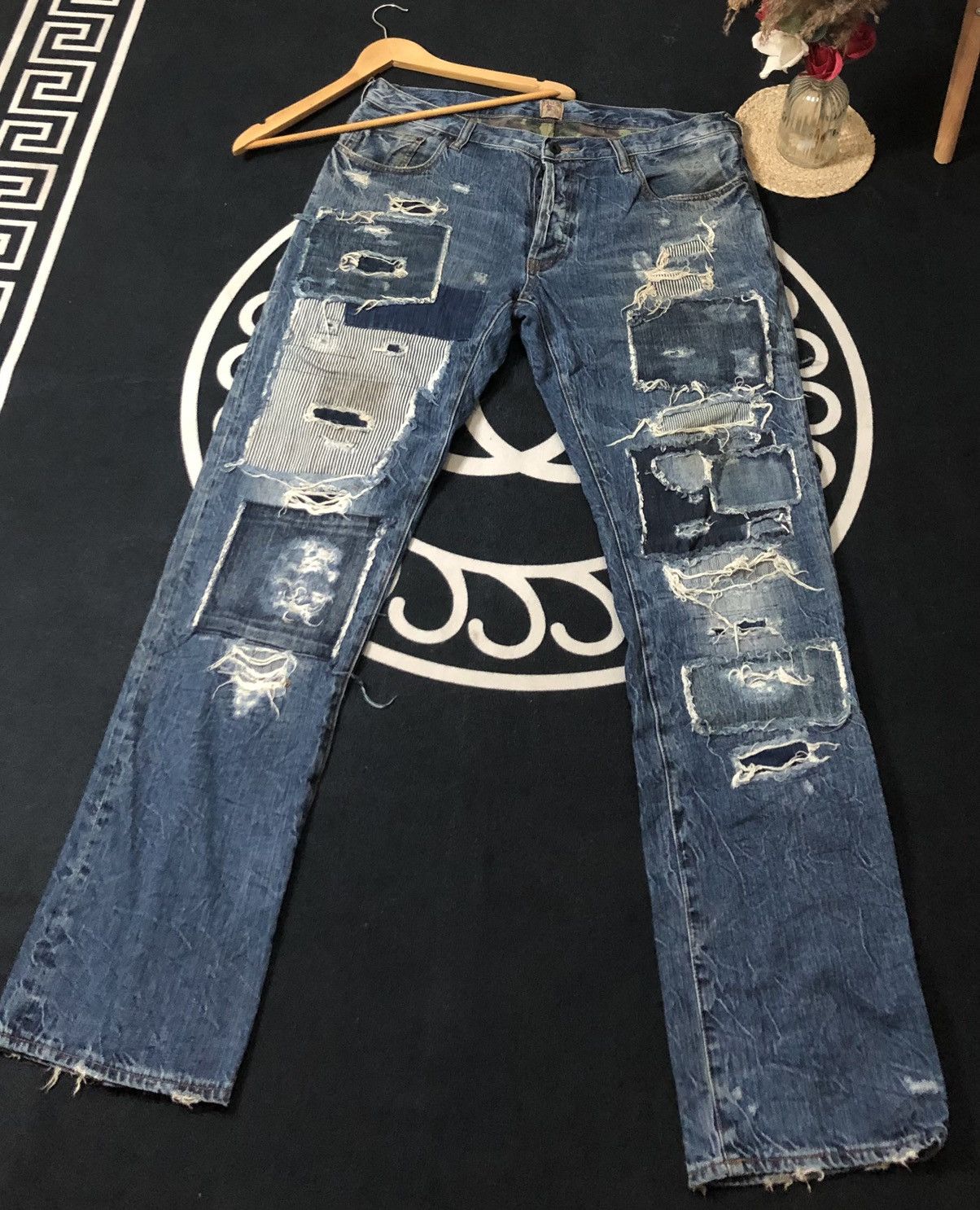 Prps CRAZY PRPS FALL ‘15 BORO PATCHWORK DISTRESSED DENIM Size US 38 / EU 54 - 6 Thumbnail