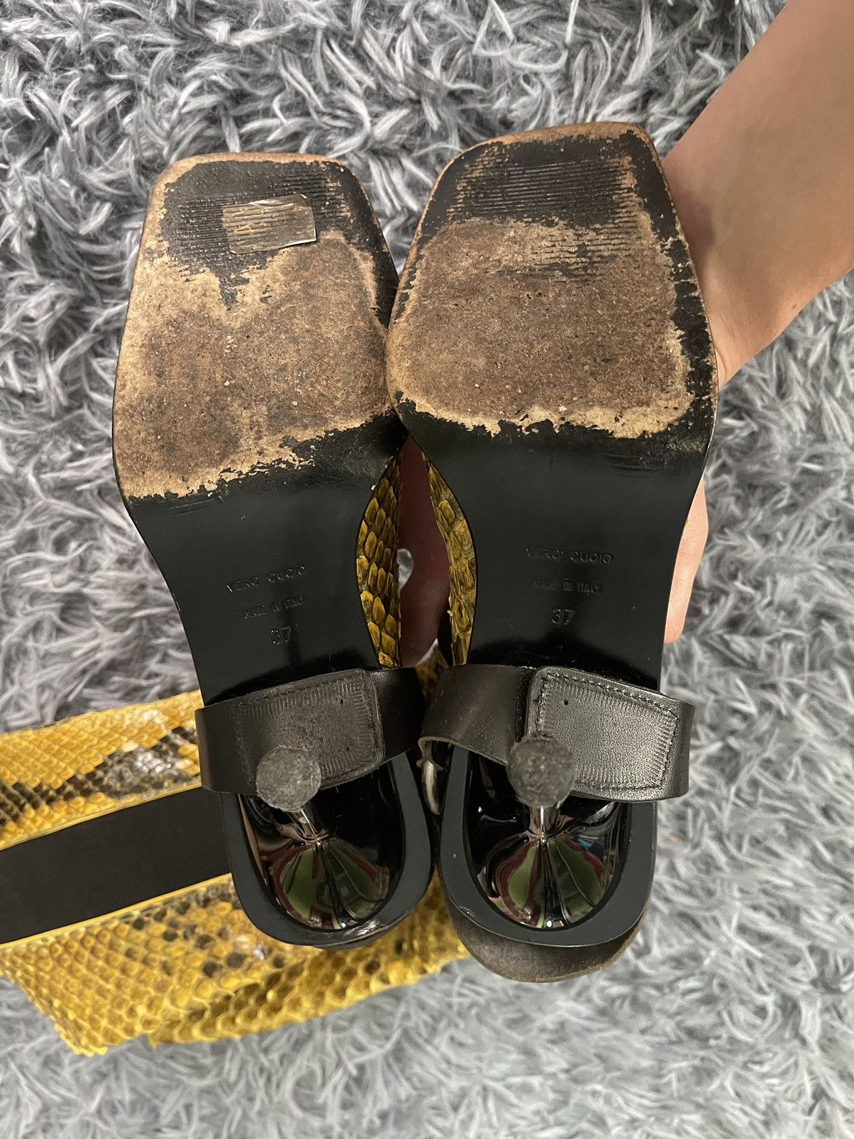 Dolce & Gabbana × Genuine Leather 🐍 Dolce & Gabbana FW1999 archive runway python leather boots Size US 7 / IT 37 - 7 Thumbnail