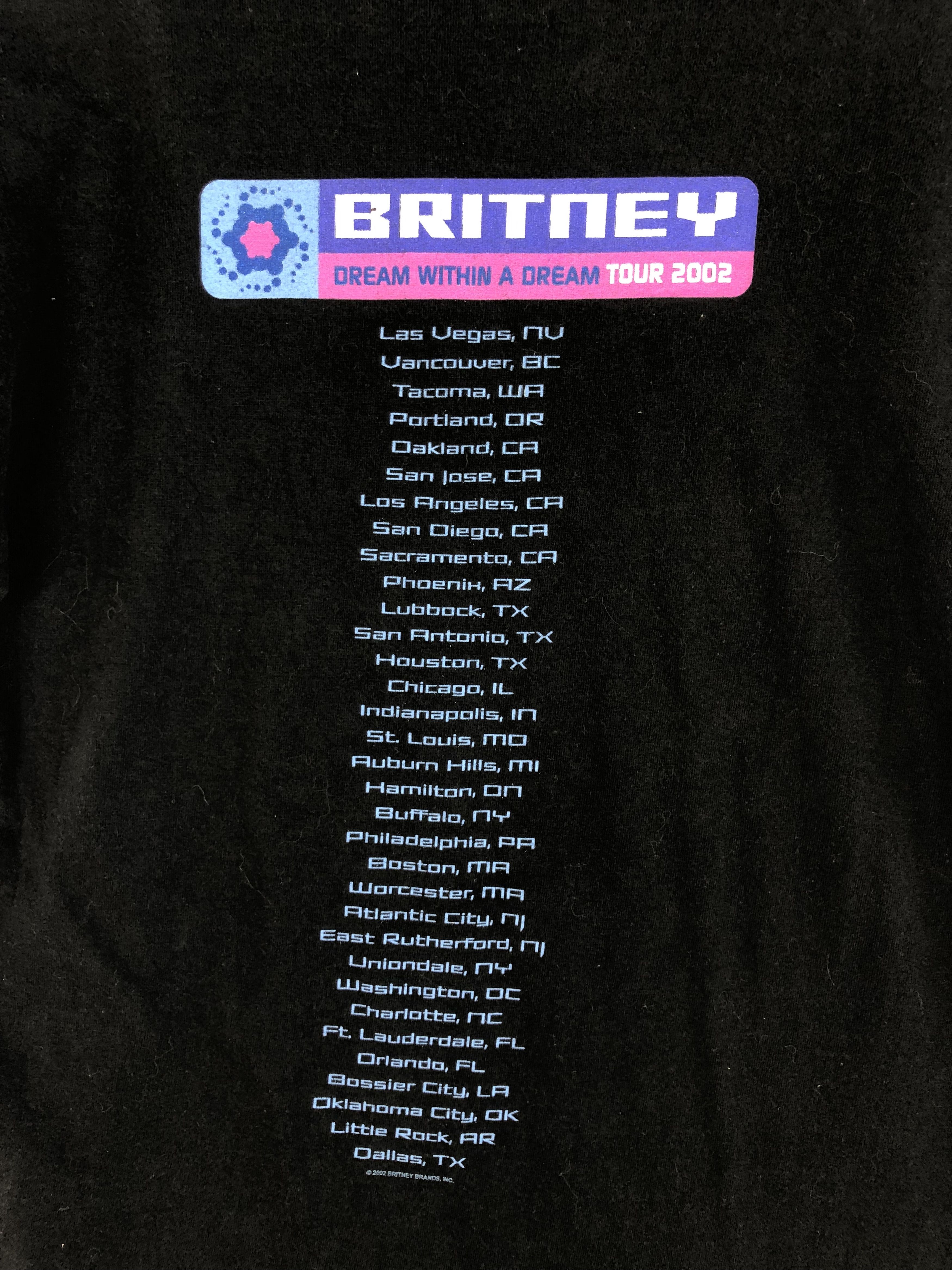 Band Tees VINTAGE 2002 BRITNEY SPEARS TOUR TEE Size US S / EU 44-46 / 1 - 6 Thumbnail