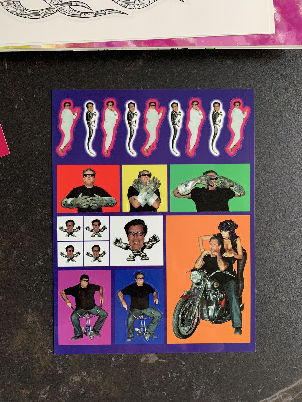 image of Chrome Hearts Sticker Sheet in Pink, Men's
