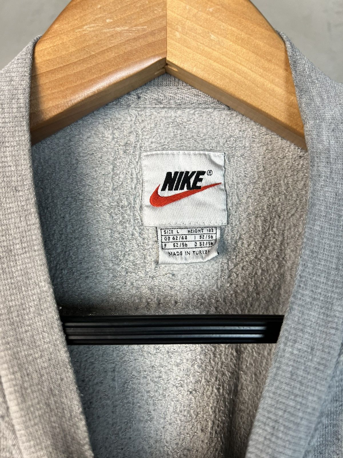 Nike × Vintage Vintage Nike Sweatshirt Big Swoosh Size US L / EU 52-54 / 3 - 5 Thumbnail