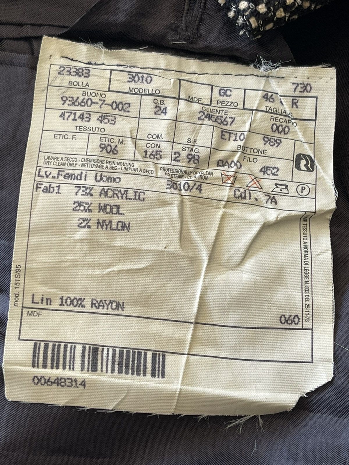 Fendi Fendi italy Luxury blazer Size 46R - 8 Thumbnail