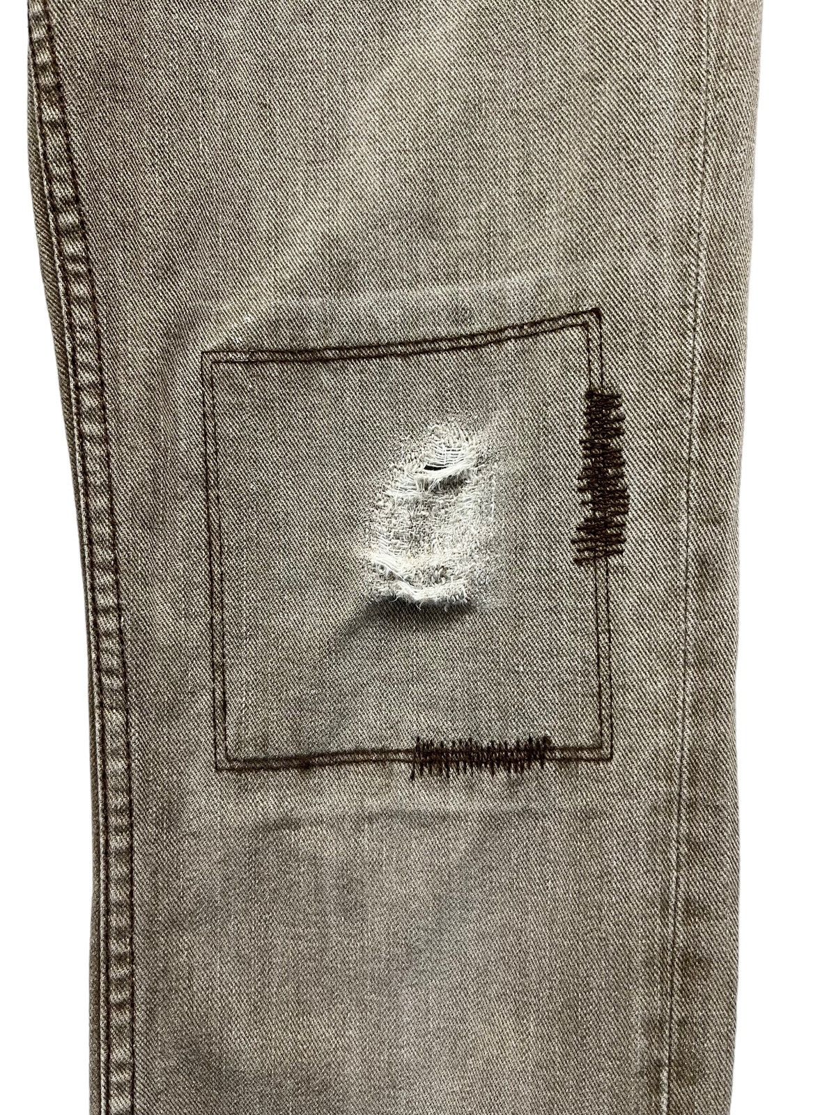Japanese Brand 🇯🇵[a:r]Vtg Japan BoroPatch Bartack OffBrown SlimFit Grunge Size US 30 / EU 46 - 7 Thumbnail