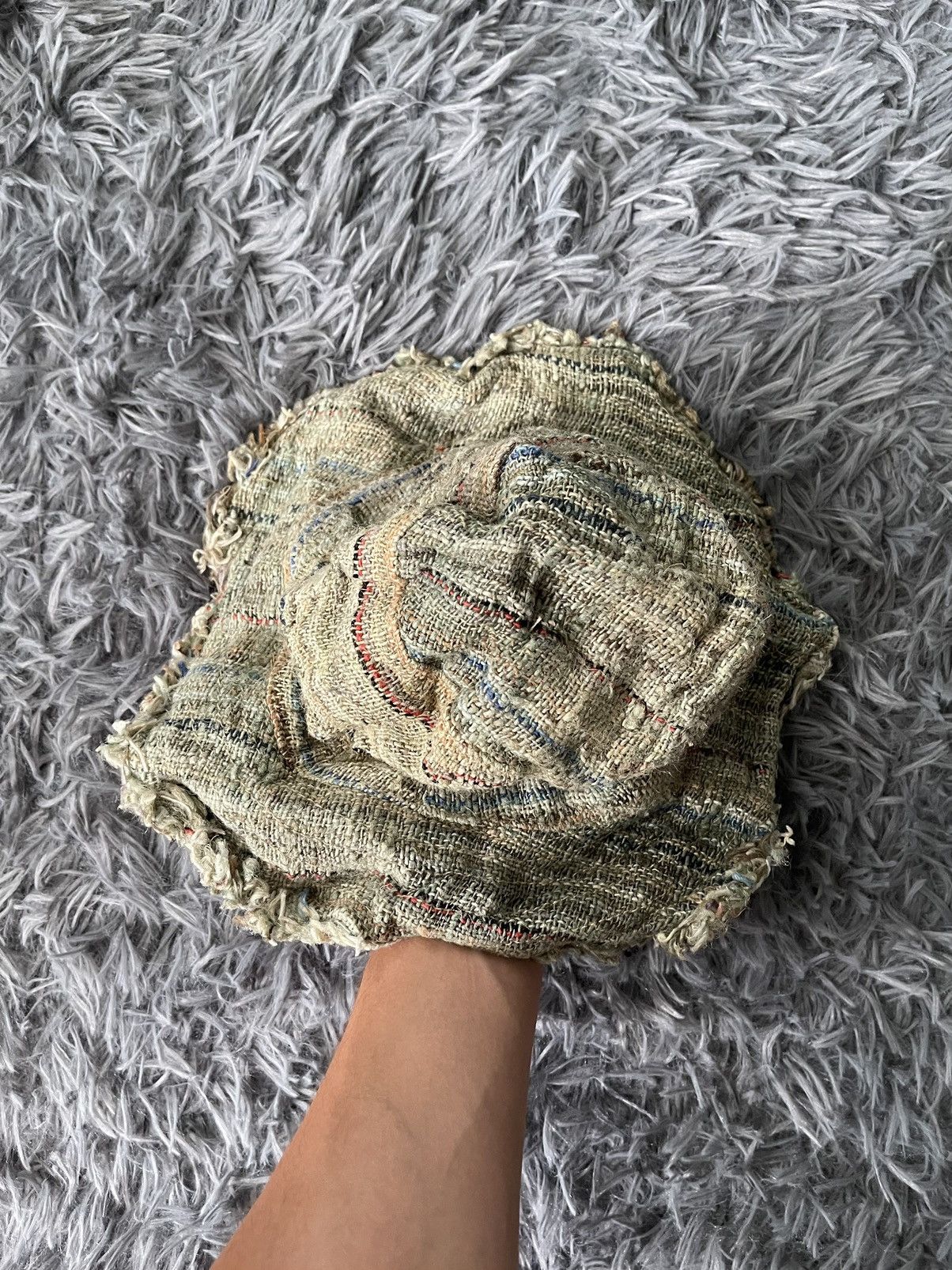 Japanese Brand × Vintage 90s vintage Japanese style 100% hemp made bucket hat Size 32 - 10 Thumbnail