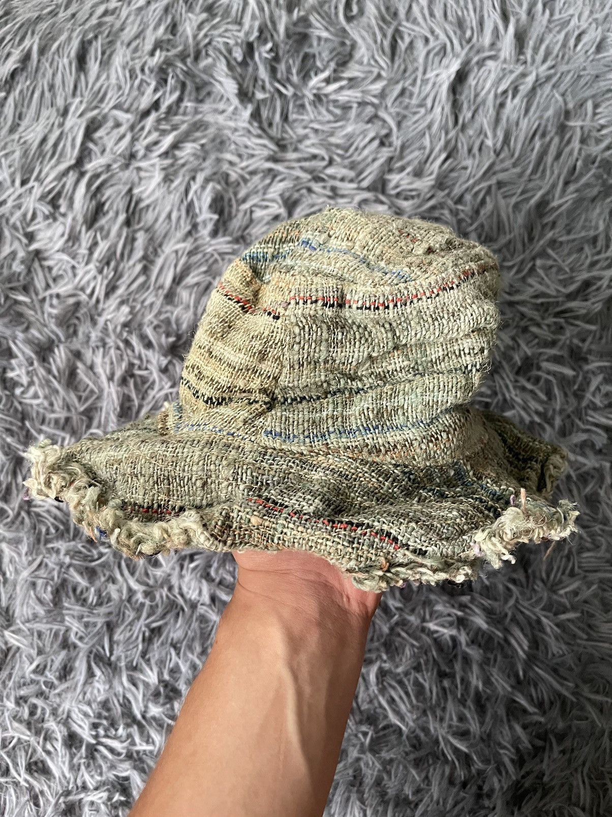 Japanese Brand × Vintage 90s vintage Japanese style 100% hemp made bucket hat Size 32 - 9 Thumbnail