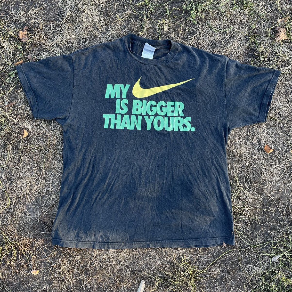 Vintage Vintage Y2K “ My P🗯nis Swoosh Bigger Yours Nike “ Humor Tee Size US XL / EU 56 / 4 - 1 Thumbnail