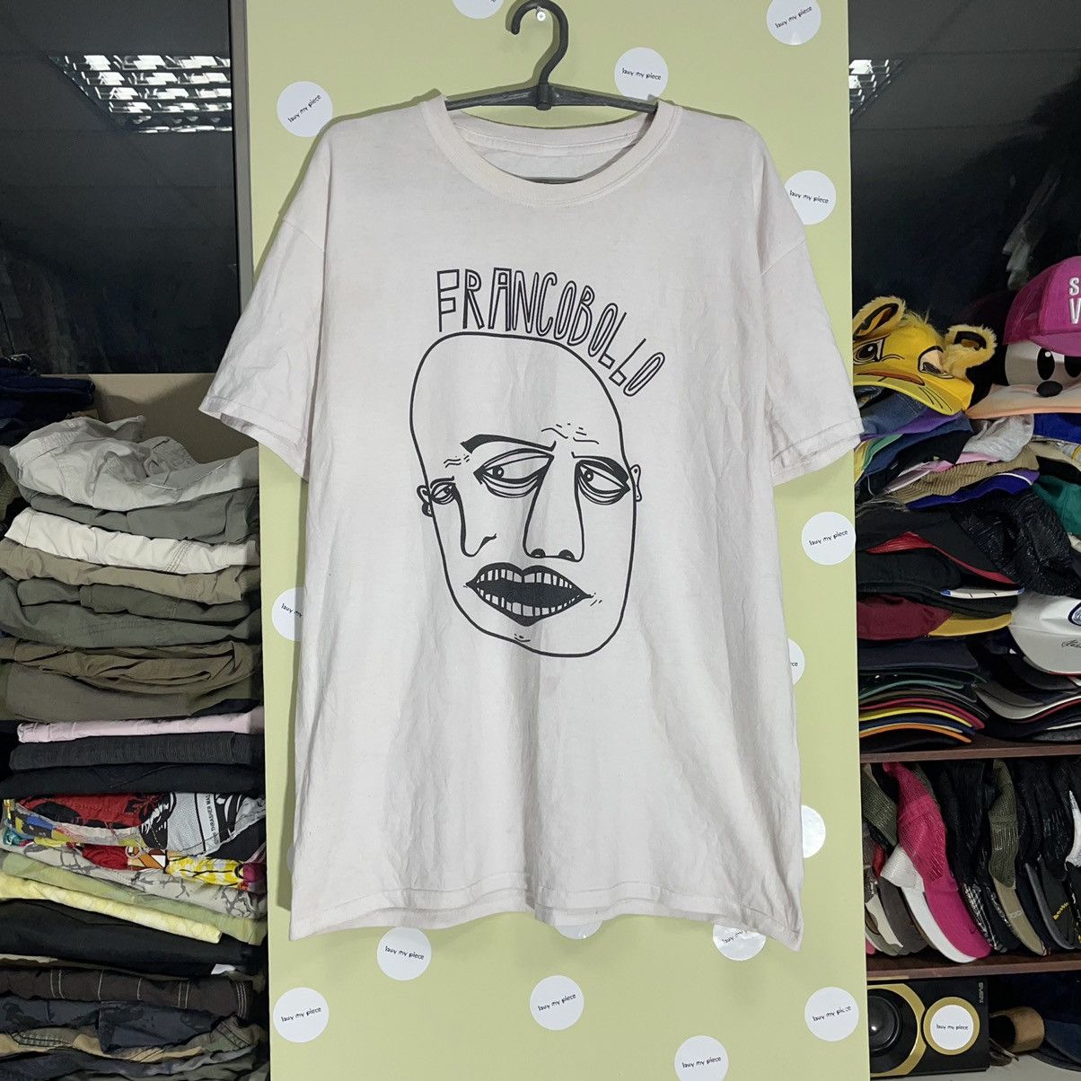Vintage Vintage 90s Graphic Tee Face Portrait Faded Black Oversized Size US L / EU 52-54 / 3 - 1 Thumbnail