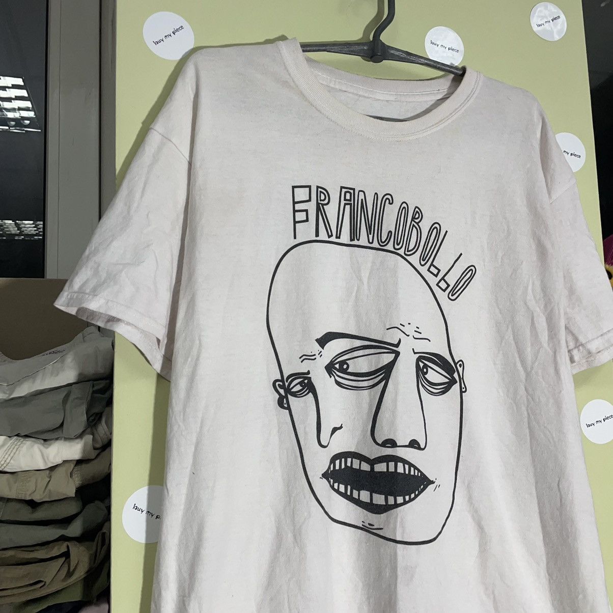 Vintage Vintage 90s Graphic Tee Face Portrait Faded Black Oversized Size US L / EU 52-54 / 3 - 4 Thumbnail