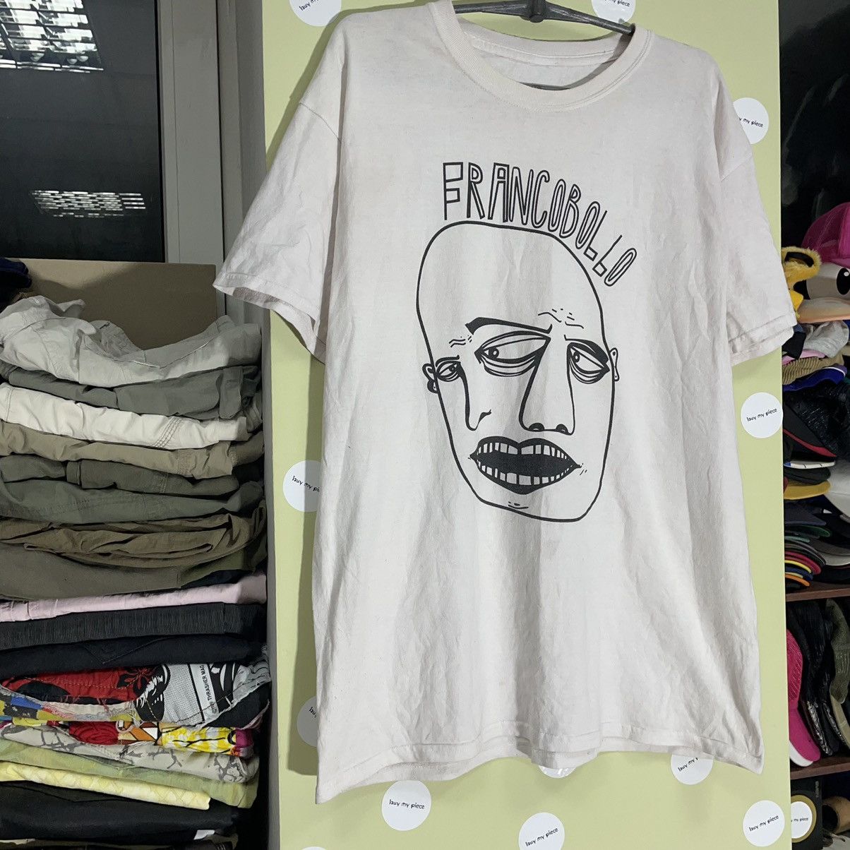 Vintage Vintage 90s Graphic Tee Face Portrait Faded Black Oversized Size US L / EU 52-54 / 3 - 3 Thumbnail