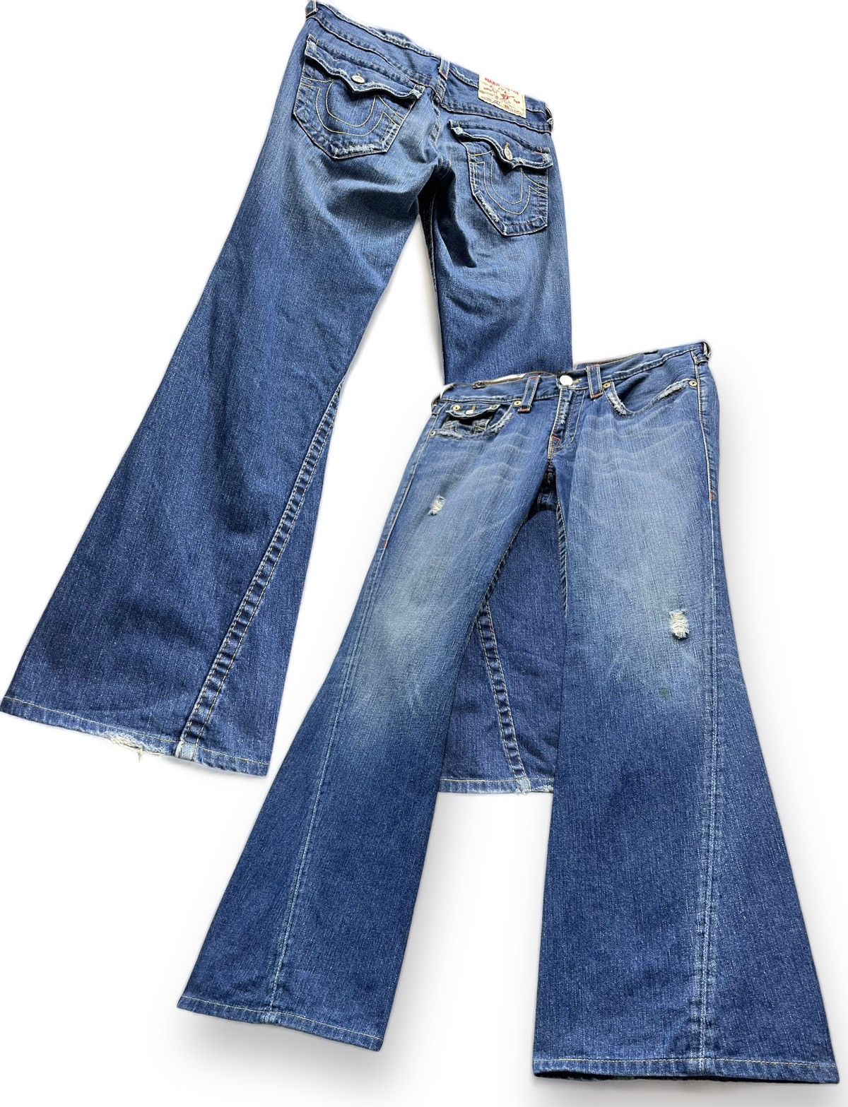 True Religion 🔥TRUE RELIGION Distressed Denim Flare 90's Made In USA Size US 32 / EU 48 - 1 Thumbnail
