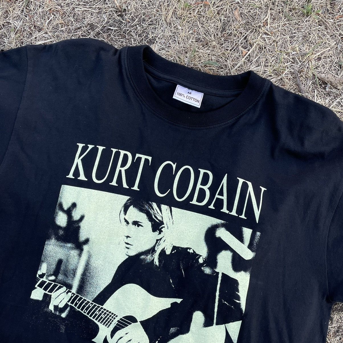Vintage Vintage 90s Kurt Cobain Nirvana Band Tee Faded Black Grail M Size US M / EU 48-50 / 2 - 5 Thumbnail