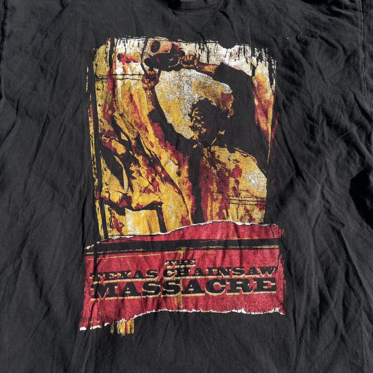 Band Tees Vintage 90s Texas Chainsaw Dead Face Horror Print Tee Size US XL / EU 56 / 4 - 4 Thumbnail