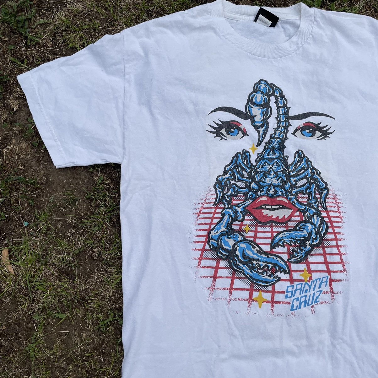 Band Tees Vintage 90s Santa Cruz Scorpion Face Logo Hype Streetwear Size US L / EU 52-54 / 3 - 3 Thumbnail