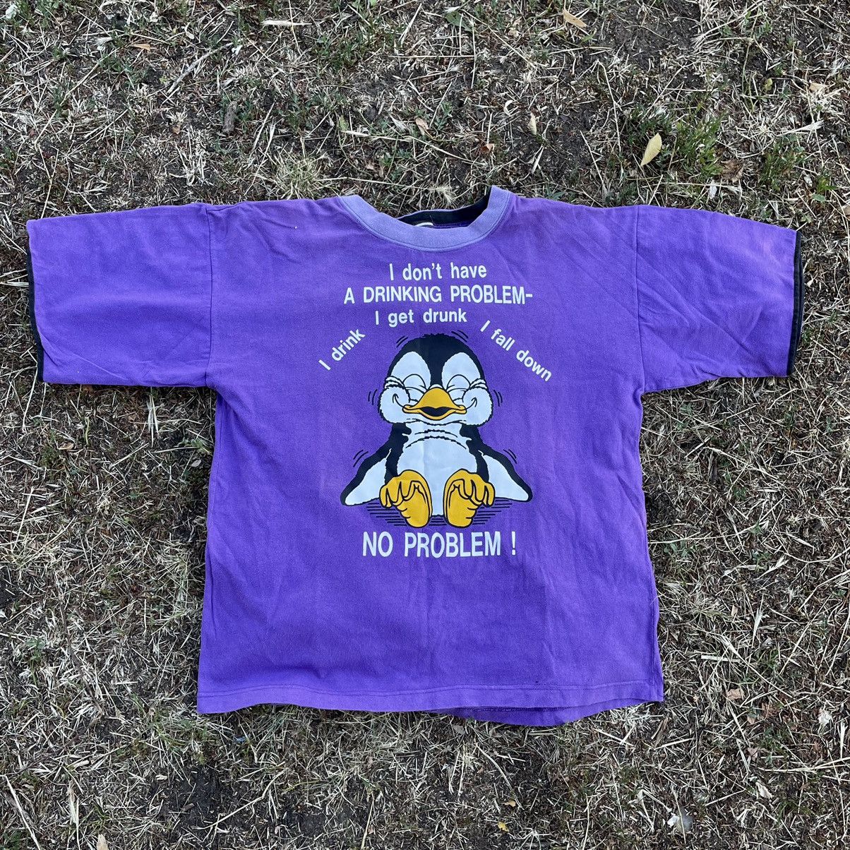 Vintage Vintage 80s Tee Juat Drink Beer Humor Streetwear M Size US M / EU 48-50 / 2 - 1 Thumbnail