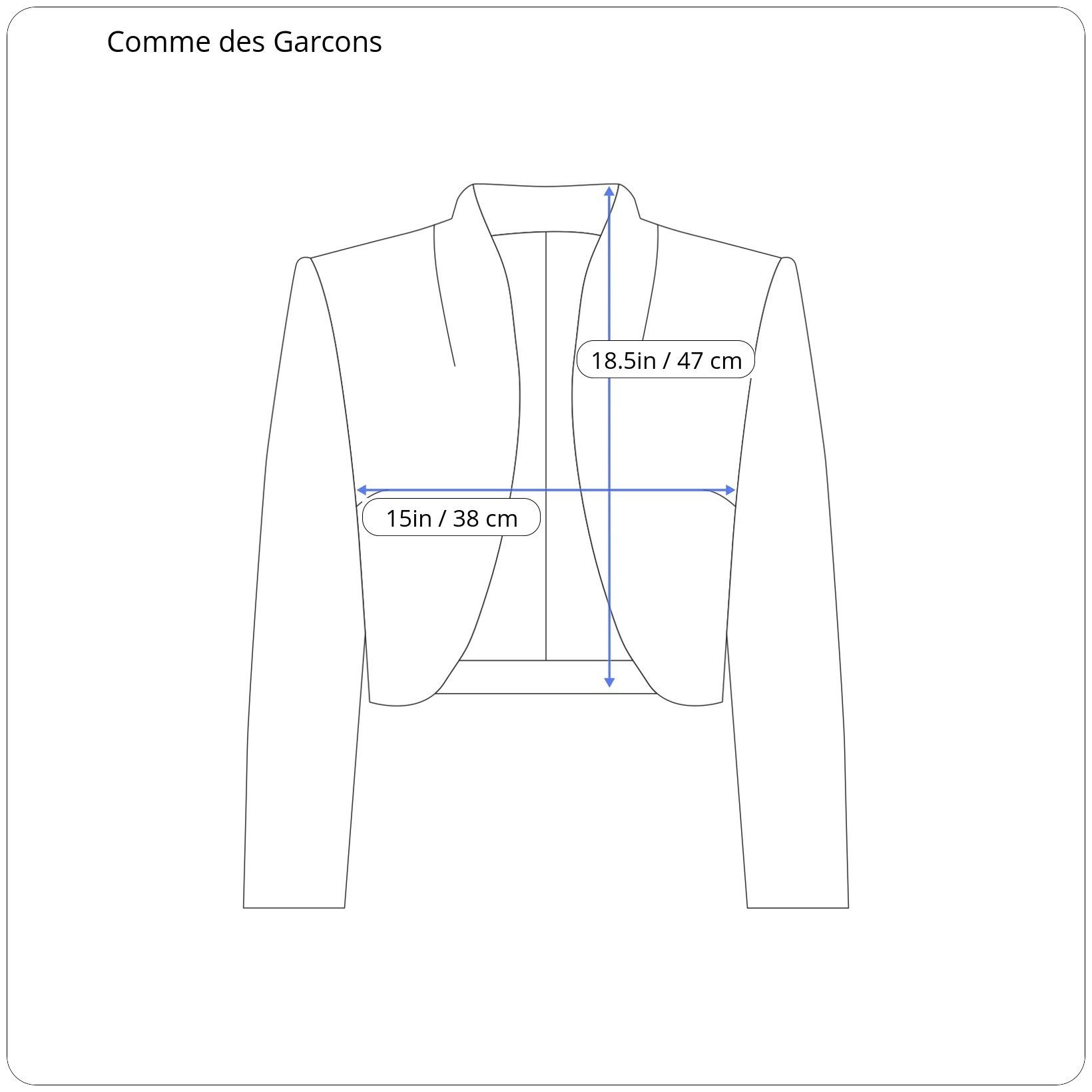 Comme des Garcons ⚡️QUICK SALE⚡️2009 Comme des Garcons Cropped Bolero Jacket Size S / US 4 / IT 40 - 8 Thumbnail