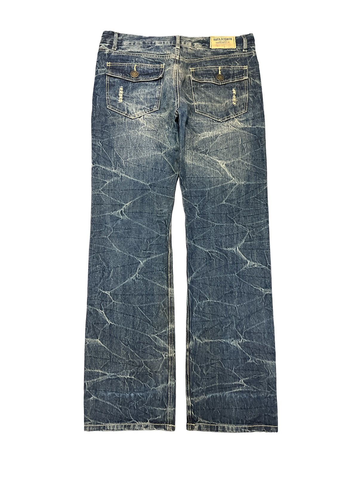 Japanese Brand × Vintage BACK&FOURT RIPPED DISTRESSED DENIM PANT Size US 35 - 6 Thumbnail