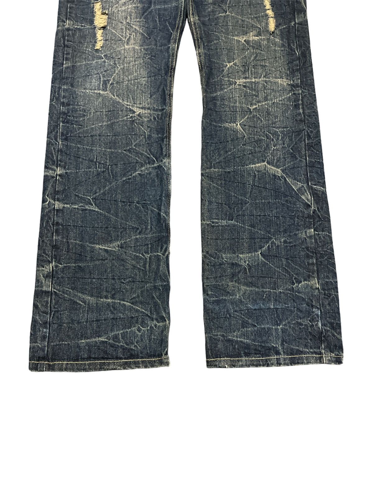 Japanese Brand × Vintage BACK&FOURT RIPPED DISTRESSED DENIM PANT Size US 35 - 4 Thumbnail