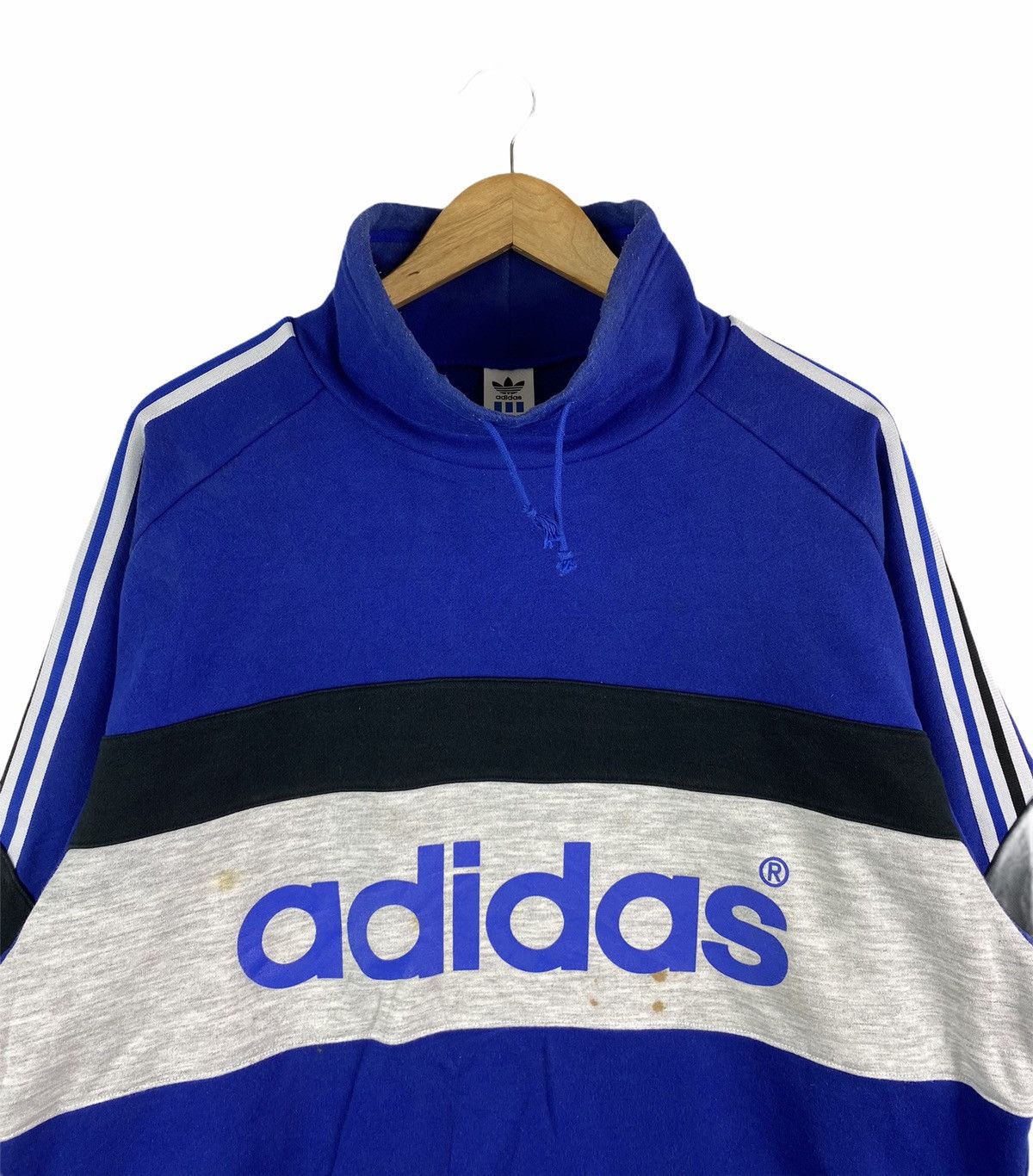 Adidas × Vintage VINTAGE ADIDAS TREFOIL BIG LOGO 3 STRIPE SWEATSHIRT Size US XL / EU 56 / 4 - 3 Thumbnail
