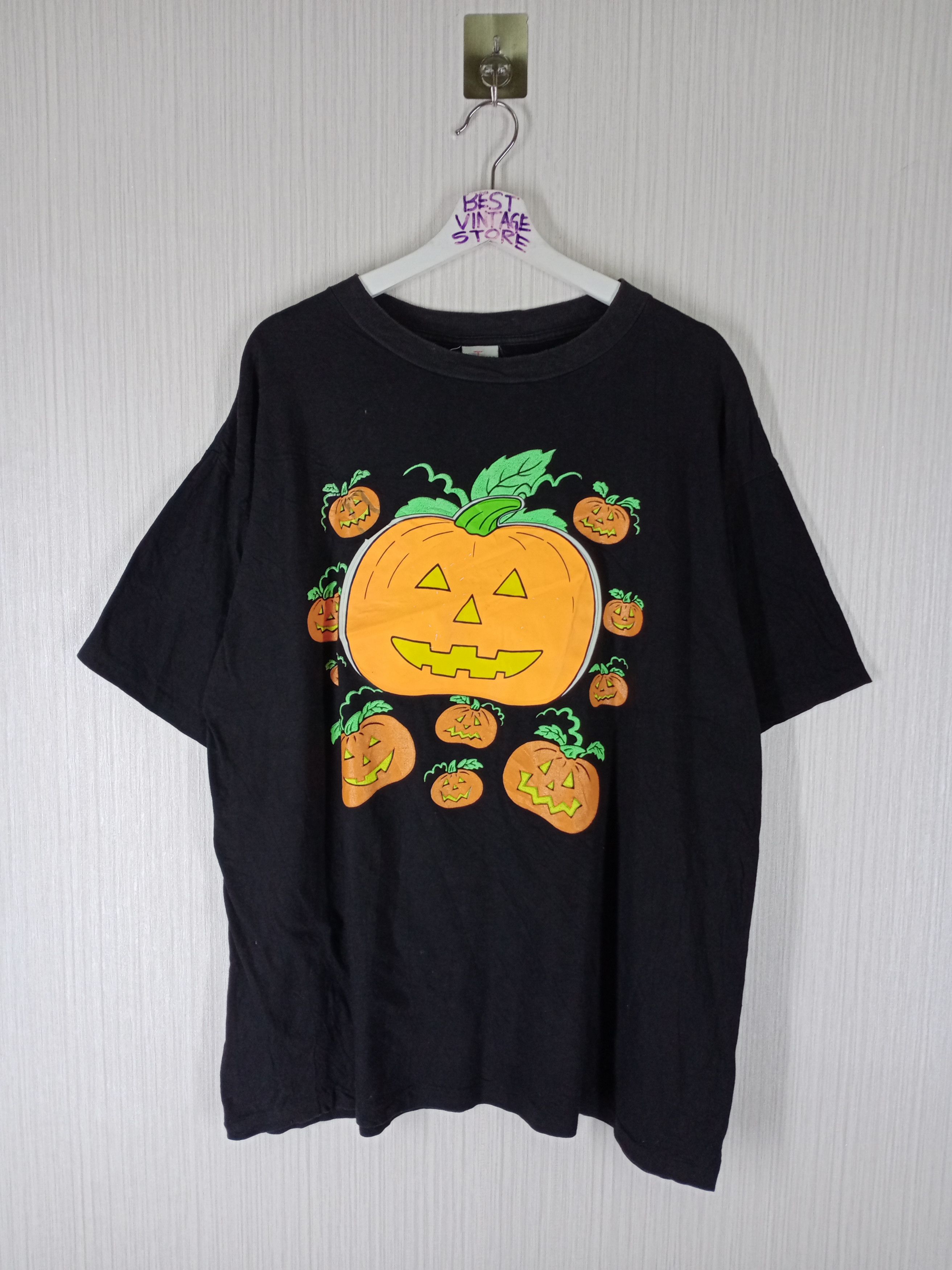 Expert Horror Vintage 90s Single Sticth Halloween Pumpkin Tshirt Size US XL / EU 56 / 4 - 1 Thumbnail