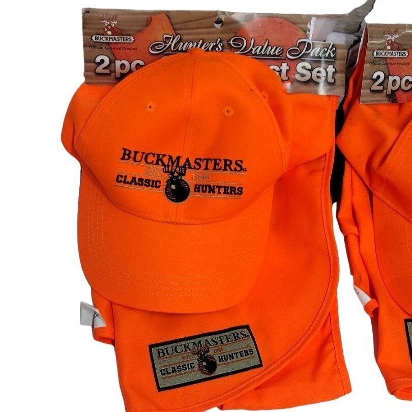 Carhartt Hunting NEW Hat & Vest Buckmasters Orange Stitched Adjustabl