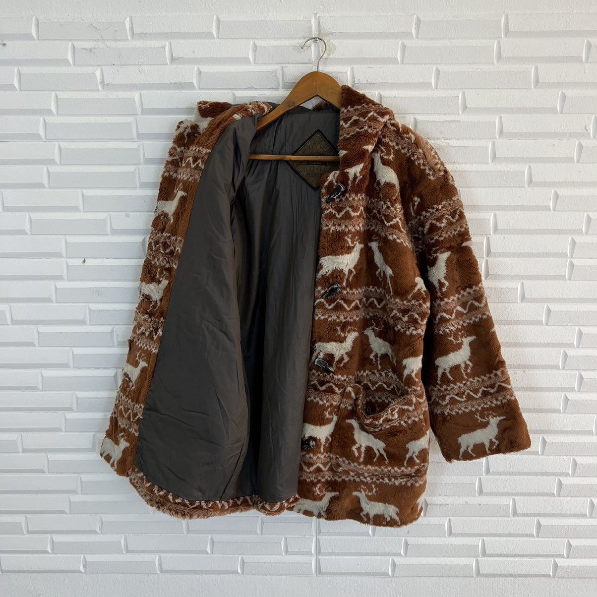 Japanese Brand VINTAGE HUITIEME NORDIC FLEECE PRINTED NAVAJO DESIGN JACKET Size US M / EU 48-50 / 2 - 13 Thumbnail