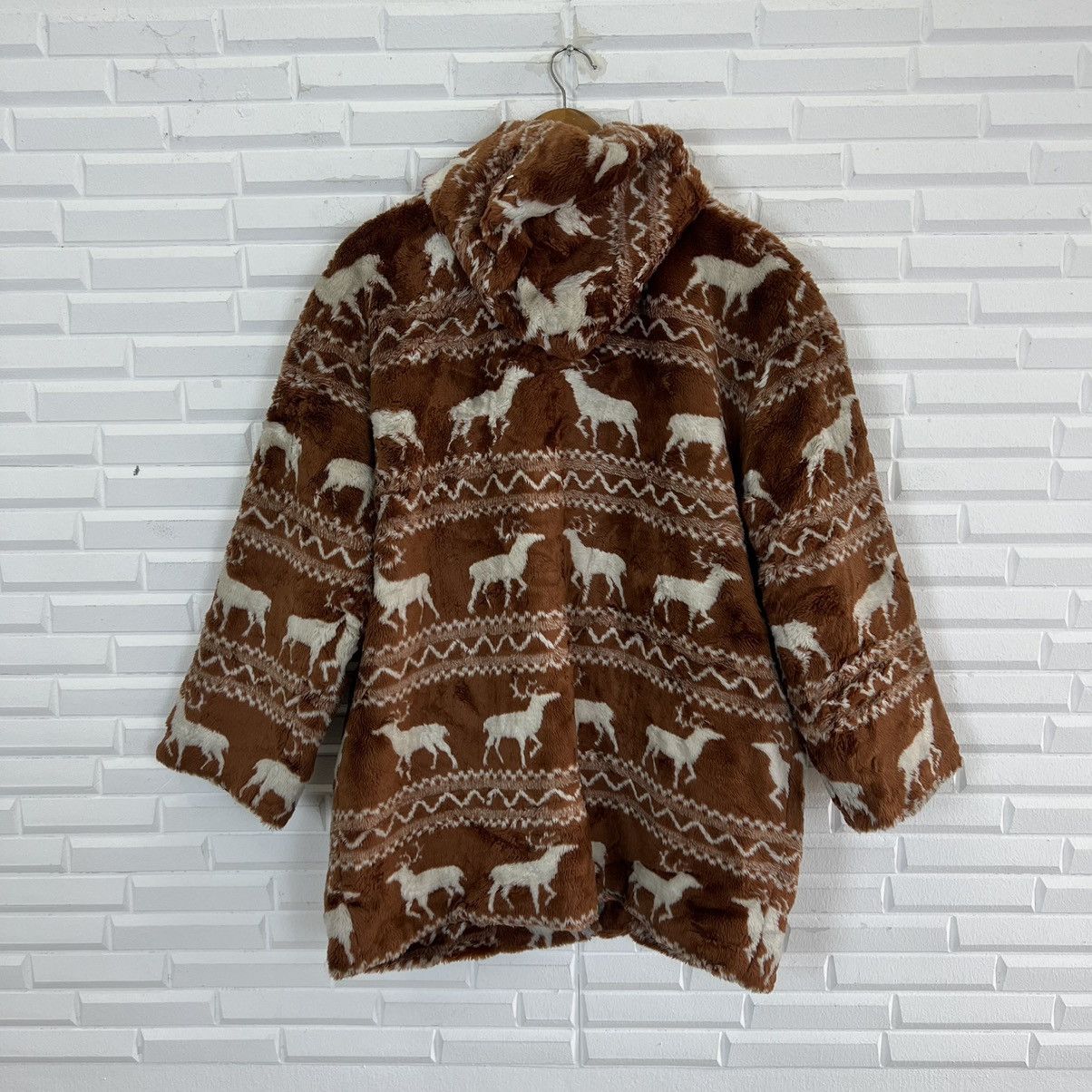Japanese Brand VINTAGE HUITIEME NORDIC FLEECE PRINTED NAVAJO DESIGN JACKET Size US M / EU 48-50 / 2 - 9 Thumbnail