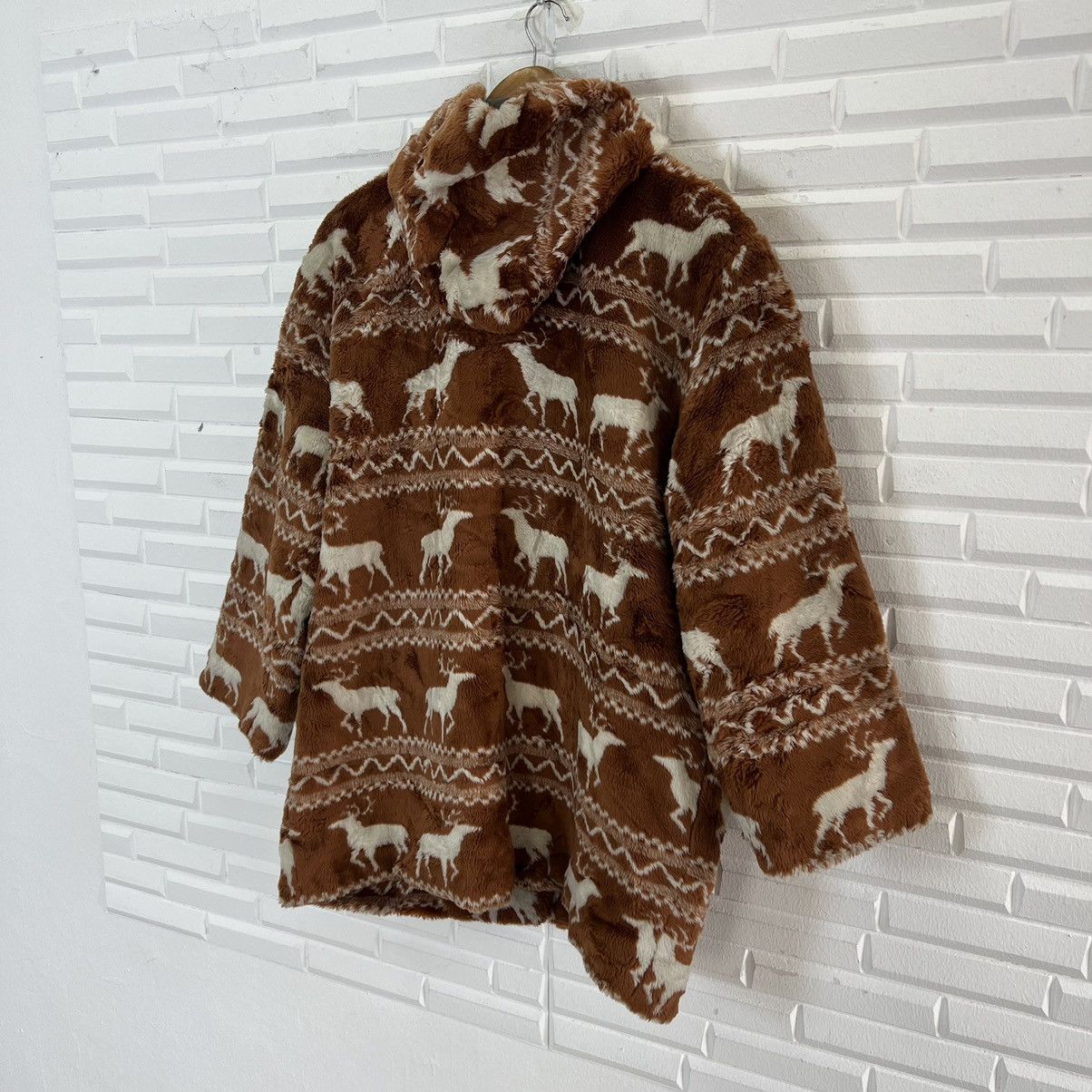 Japanese Brand VINTAGE HUITIEME NORDIC FLEECE PRINTED NAVAJO DESIGN JACKET Size US M / EU 48-50 / 2 - 10 Thumbnail