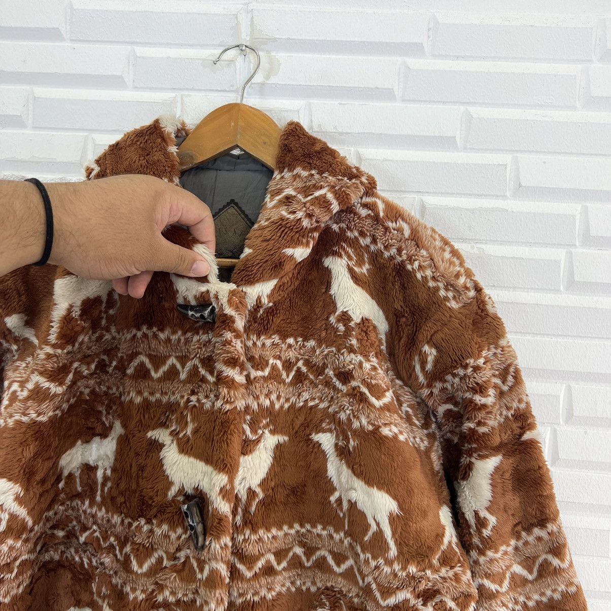 Japanese Brand VINTAGE HUITIEME NORDIC FLEECE PRINTED NAVAJO DESIGN JACKET Size US M / EU 48-50 / 2 - 6 Thumbnail