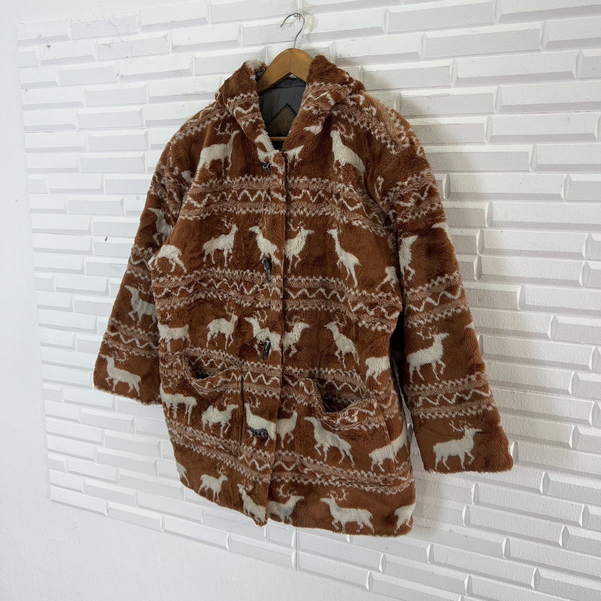 Japanese Brand VINTAGE HUITIEME NORDIC FLEECE PRINTED NAVAJO DESIGN JACKET Size US M / EU 48-50 / 2 - 2 Thumbnail