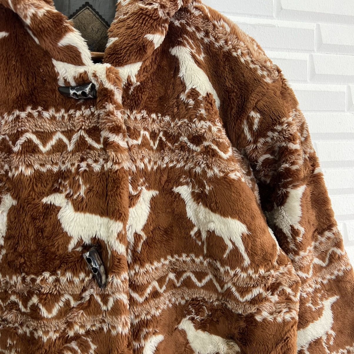 Japanese Brand VINTAGE HUITIEME NORDIC FLEECE PRINTED NAVAJO DESIGN JACKET Size US M / EU 48-50 / 2 - 7 Thumbnail