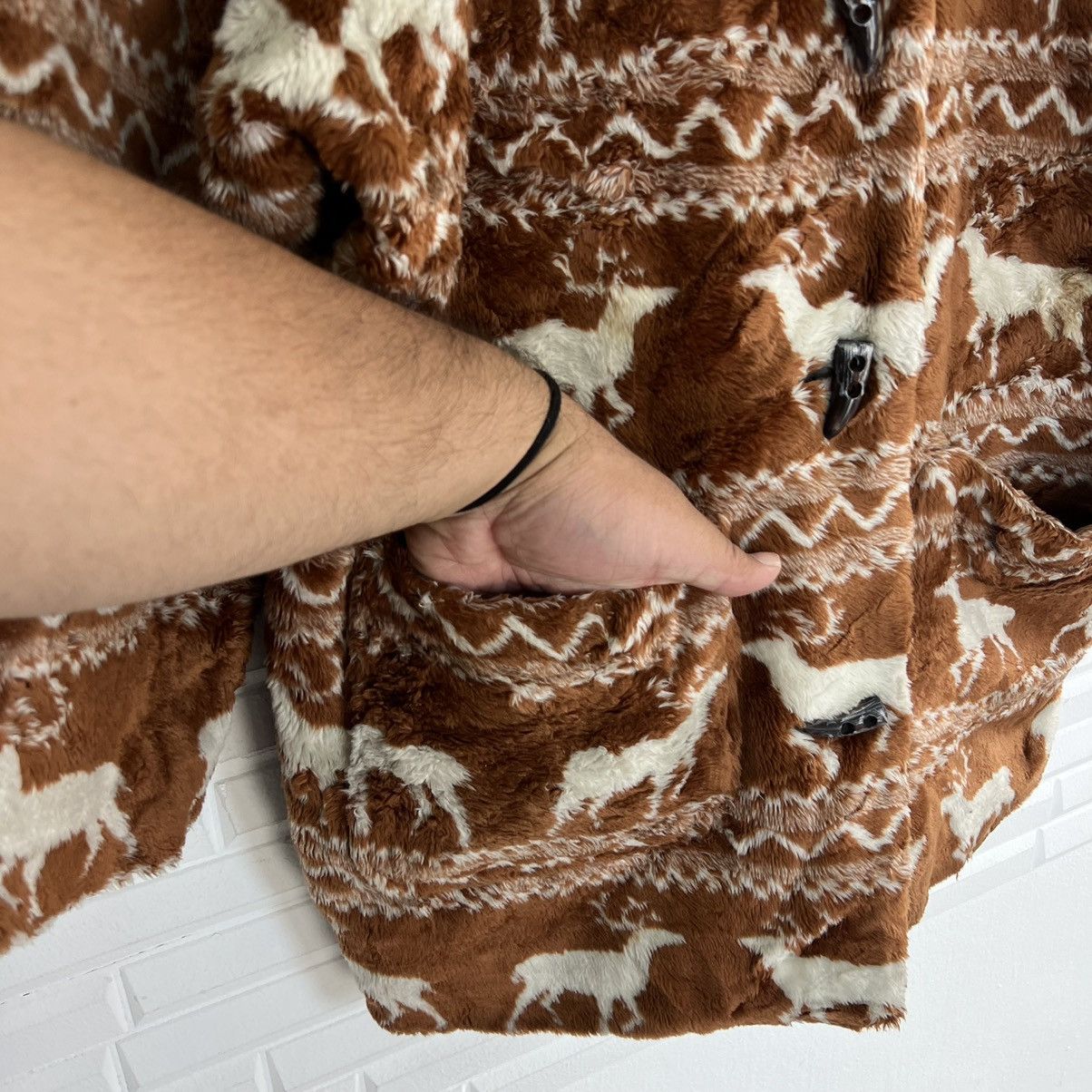 Japanese Brand VINTAGE HUITIEME NORDIC FLEECE PRINTED NAVAJO DESIGN JACKET Size US M / EU 48-50 / 2 - 5 Thumbnail