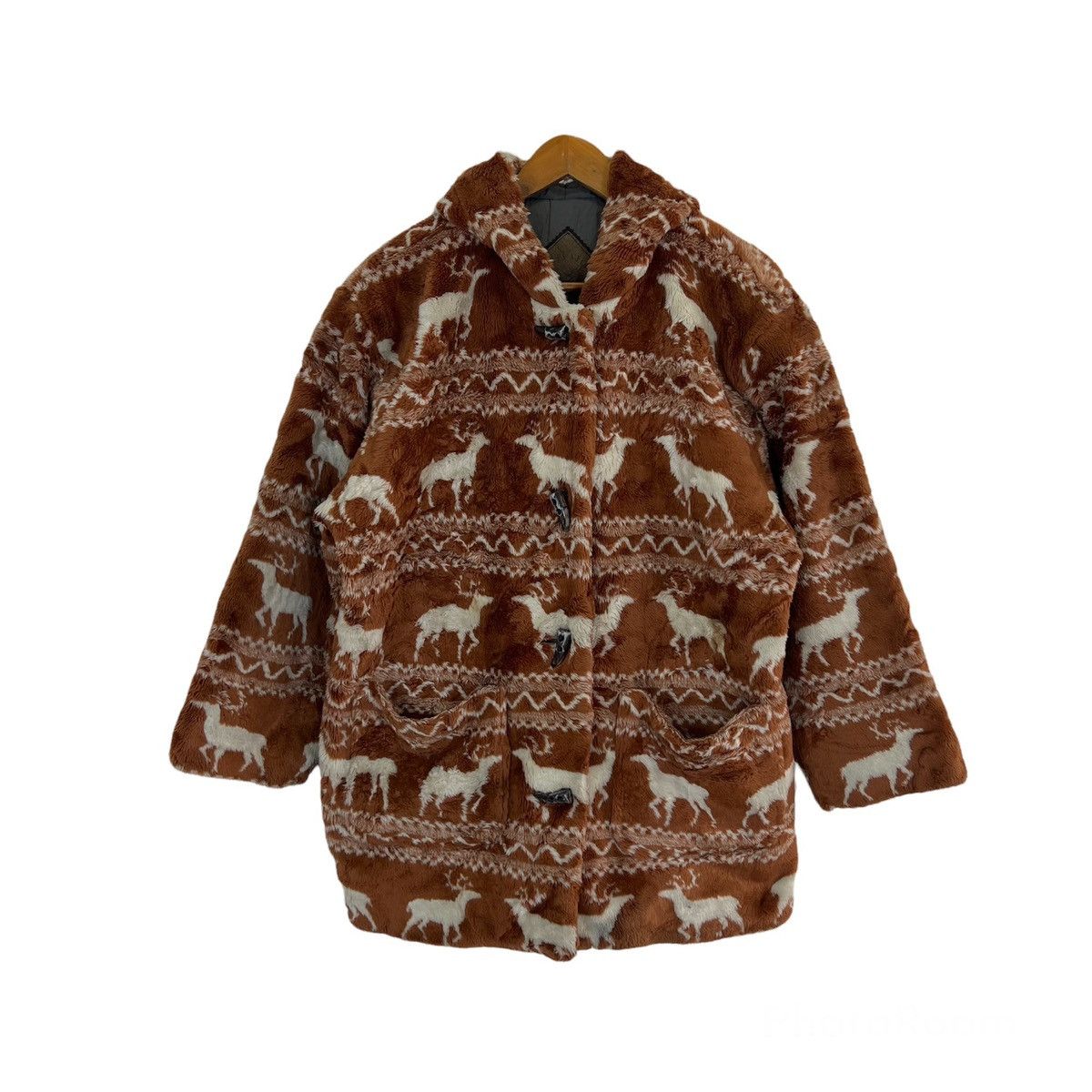 Japanese Brand VINTAGE HUITIEME NORDIC FLEECE PRINTED NAVAJO DESIGN JACKET Size US M / EU 48-50 / 2 - 1 Thumbnail