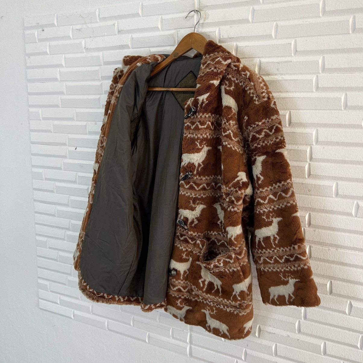 Japanese Brand VINTAGE HUITIEME NORDIC FLEECE PRINTED NAVAJO DESIGN JACKET Size US M / EU 48-50 / 2 - 14 Thumbnail