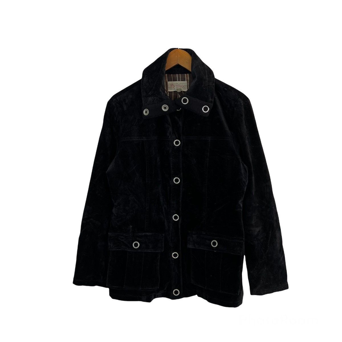 Hysteric Glamour VINTAGE PLYMTONE STRIPED LINING HIGH COLLAR BIKER JACKET Size US L / EU 52-54 / 3 - 1 Thumbnail