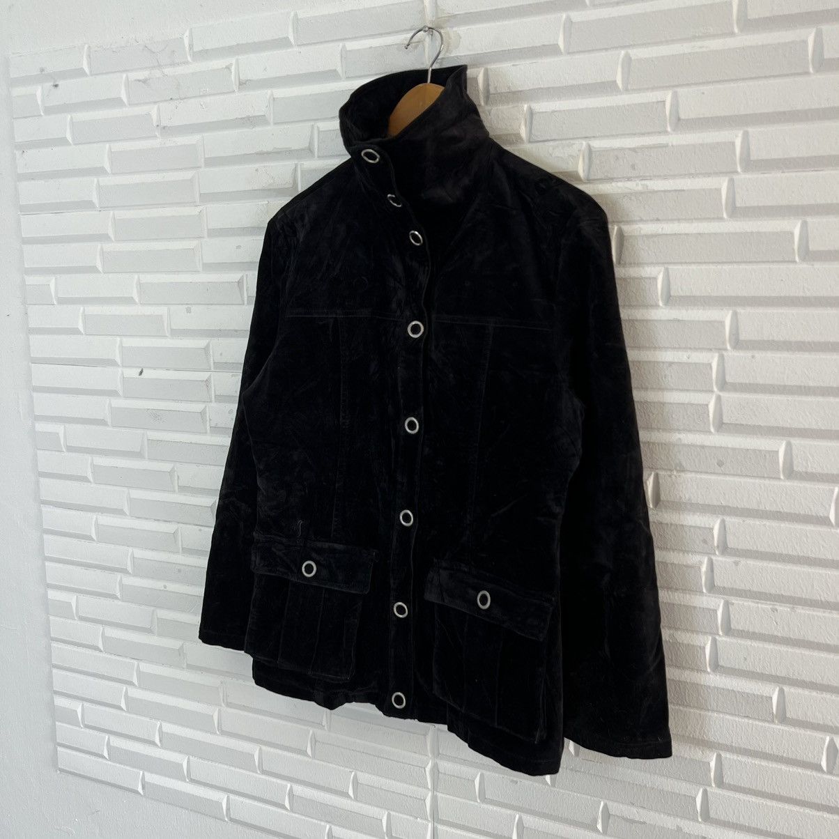 Hysteric Glamour VINTAGE PLYMTONE STRIPED LINING HIGH COLLAR BIKER JACKET Size US L / EU 52-54 / 3 - 2 Thumbnail
