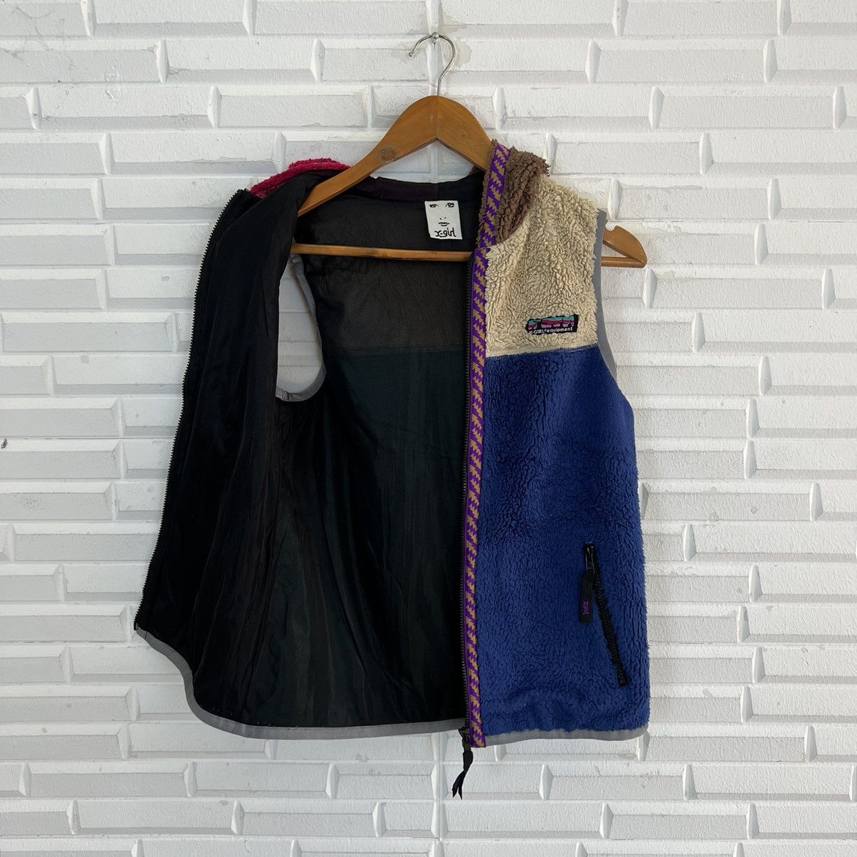 Japanese Brand MULTI COLOUR FLEECE VEST HOODIE X-GIRL Size US S / EU 44-46 / 1 - 9 Thumbnail