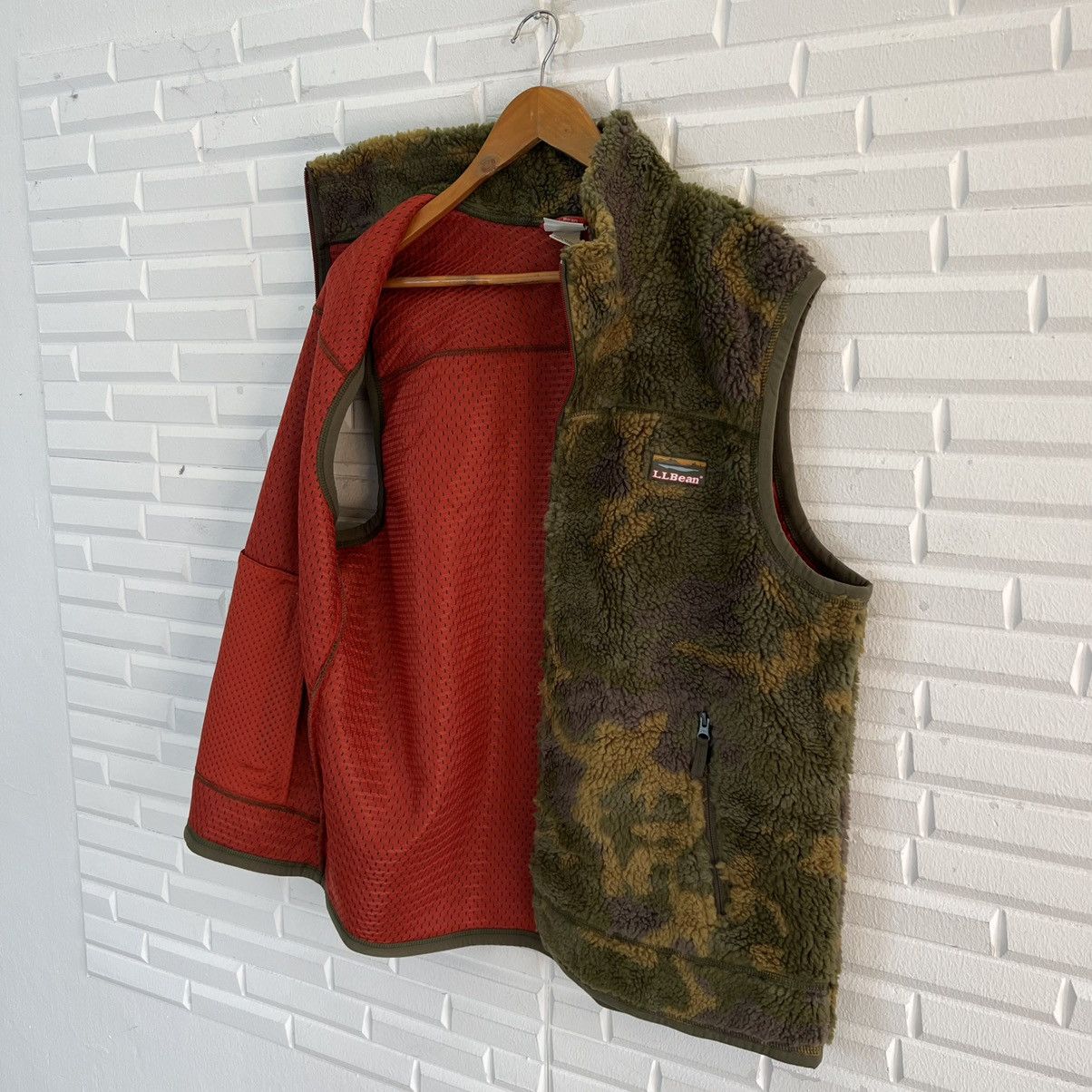 Japanese Brand VINTAGE L.L.BEAN FLEECE VEST CAMO DESIGN FULL RRINTED Size US XL / EU 56 / 4 - 9 Thumbnail