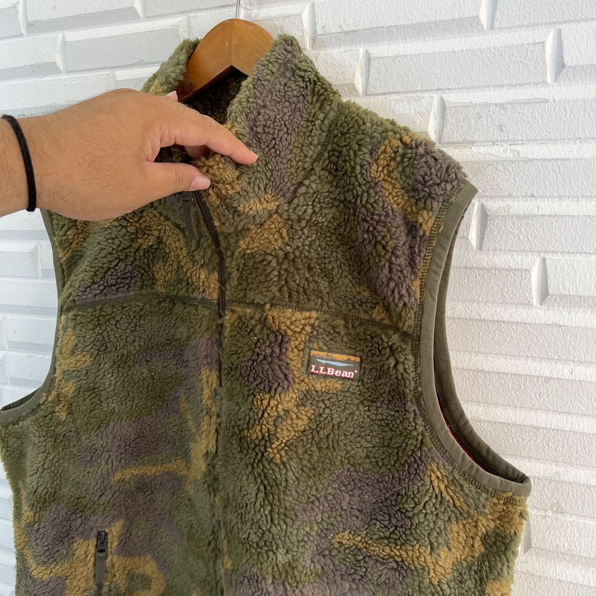 Japanese Brand VINTAGE L.L.BEAN FLEECE VEST CAMO DESIGN FULL RRINTED Size US XL / EU 56 / 4 - 5 Thumbnail
