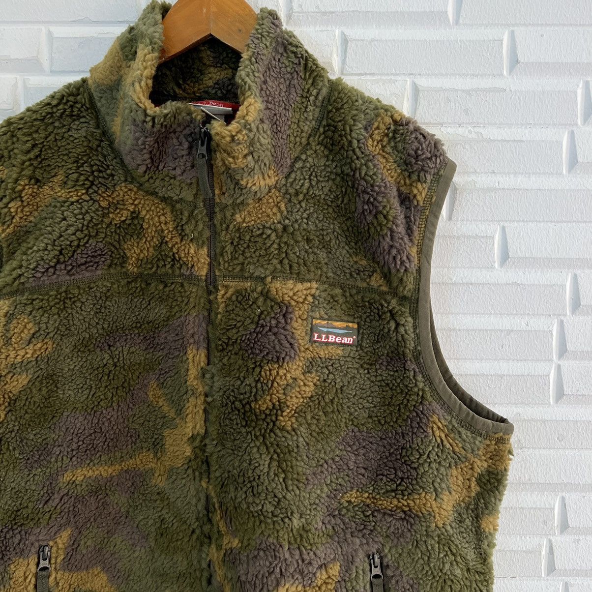 Japanese Brand VINTAGE L.L.BEAN FLEECE VEST CAMO DESIGN FULL RRINTED Size US XL / EU 56 / 4 - 3 Thumbnail