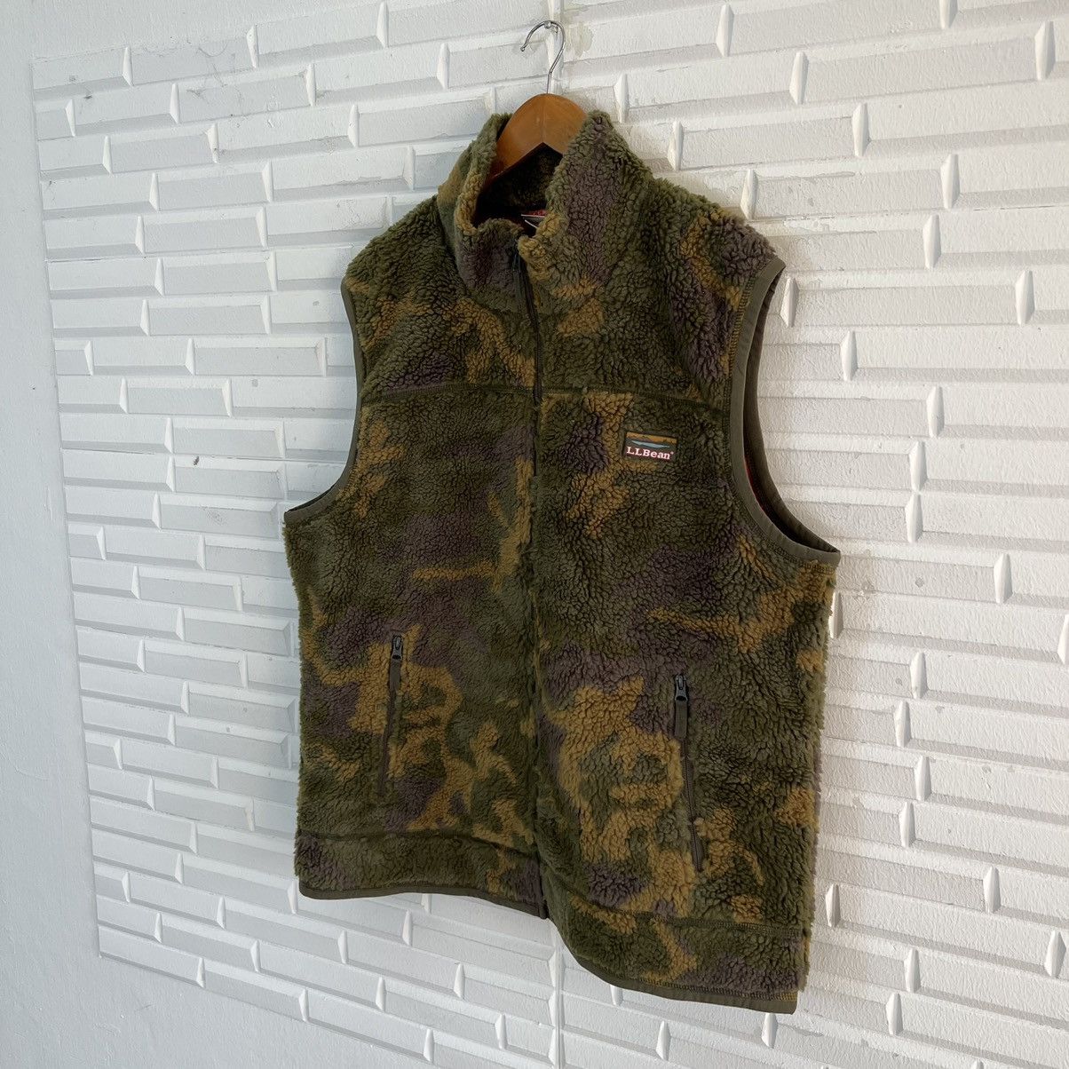 Japanese Brand VINTAGE L.L.BEAN FLEECE VEST CAMO DESIGN FULL RRINTED Size US XL / EU 56 / 4 - 2 Thumbnail