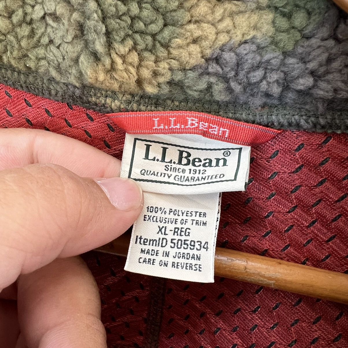 Japanese Brand VINTAGE L.L.BEAN FLEECE VEST CAMO DESIGN FULL RRINTED Size US XL / EU 56 / 4 - 10 Thumbnail