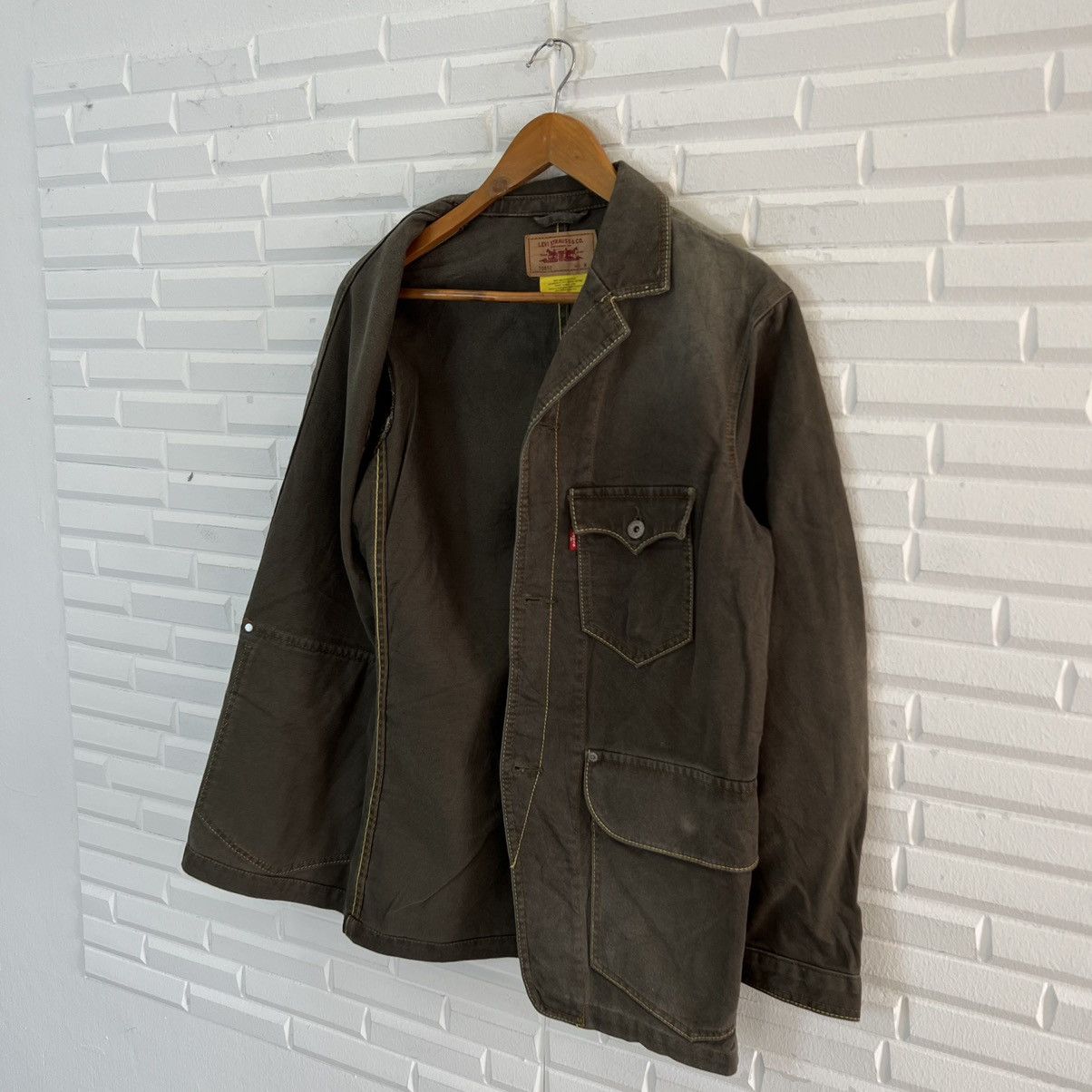 Levi's VINTAGE HIKORY CHORE JACKET LEVI’S WORKER WEAR CARGO DESIGN Size US M / EU 48-50 / 2 - 13 Thumbnail