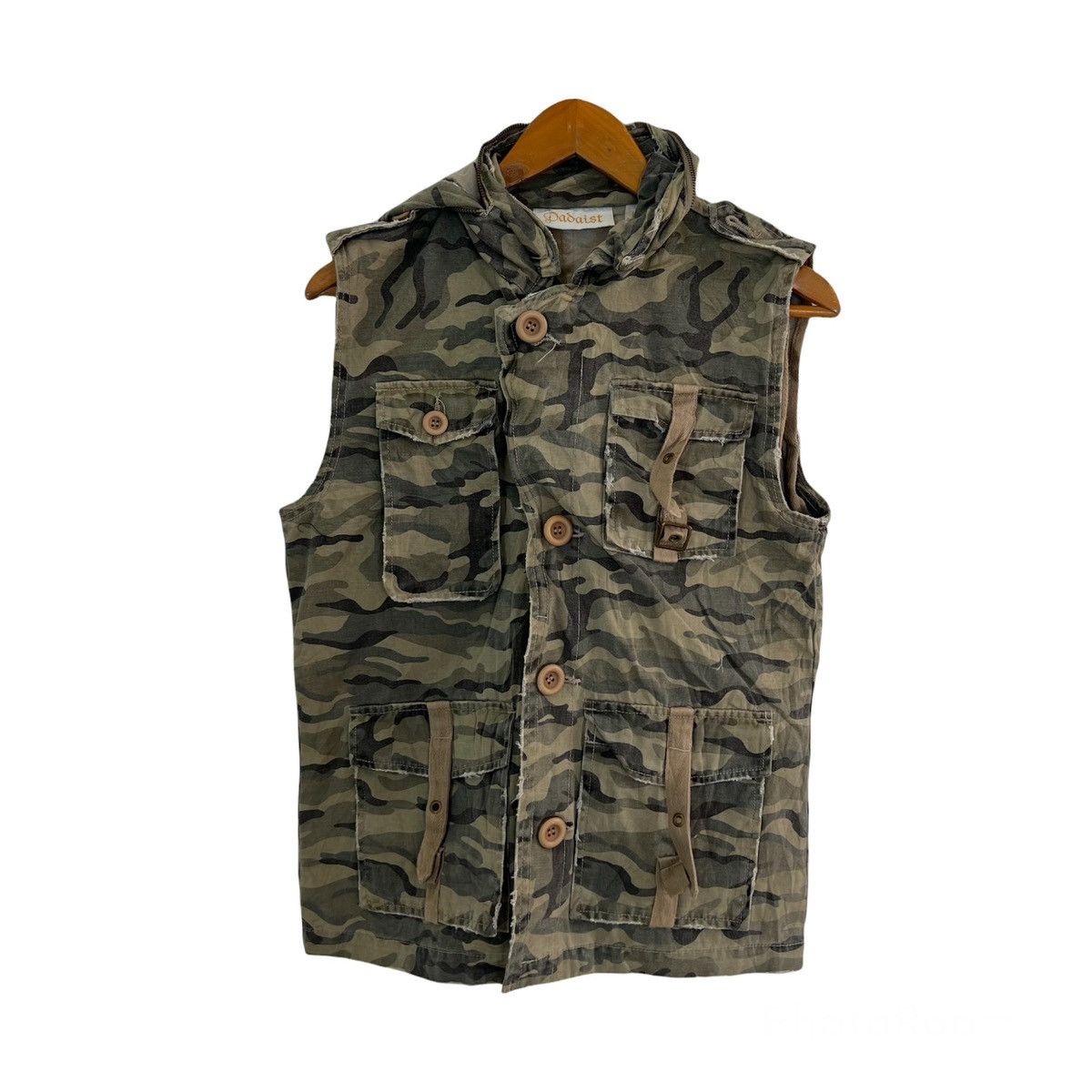 Japanese Brand VINTAGE DABAIST CAMO DESIGN FULLPRINT VEST Size US L / EU 52-54 / 3 - 1 Thumbnail