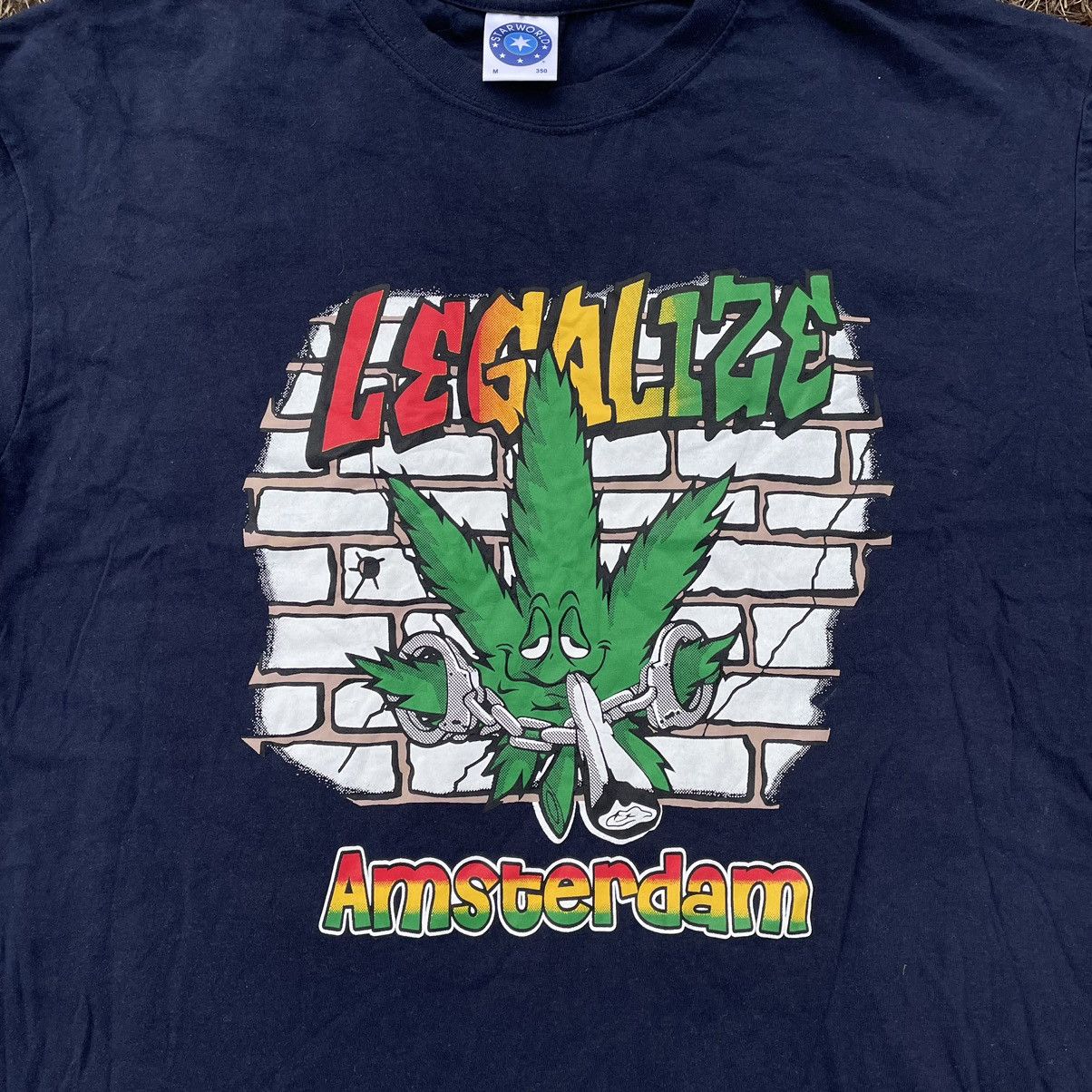 Vintage Vintage 90s Rasta Cannabis Graphic Tee Streetwear Y2K Slim L Size US L / EU 52-54 / 3 - 5 Thumbnail